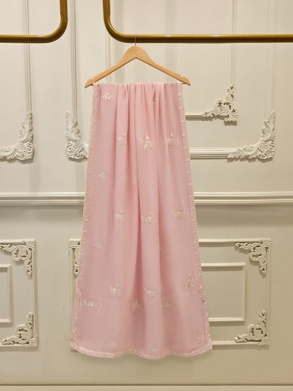 3 Piece - Pure Organza Embroidered Suit S113120