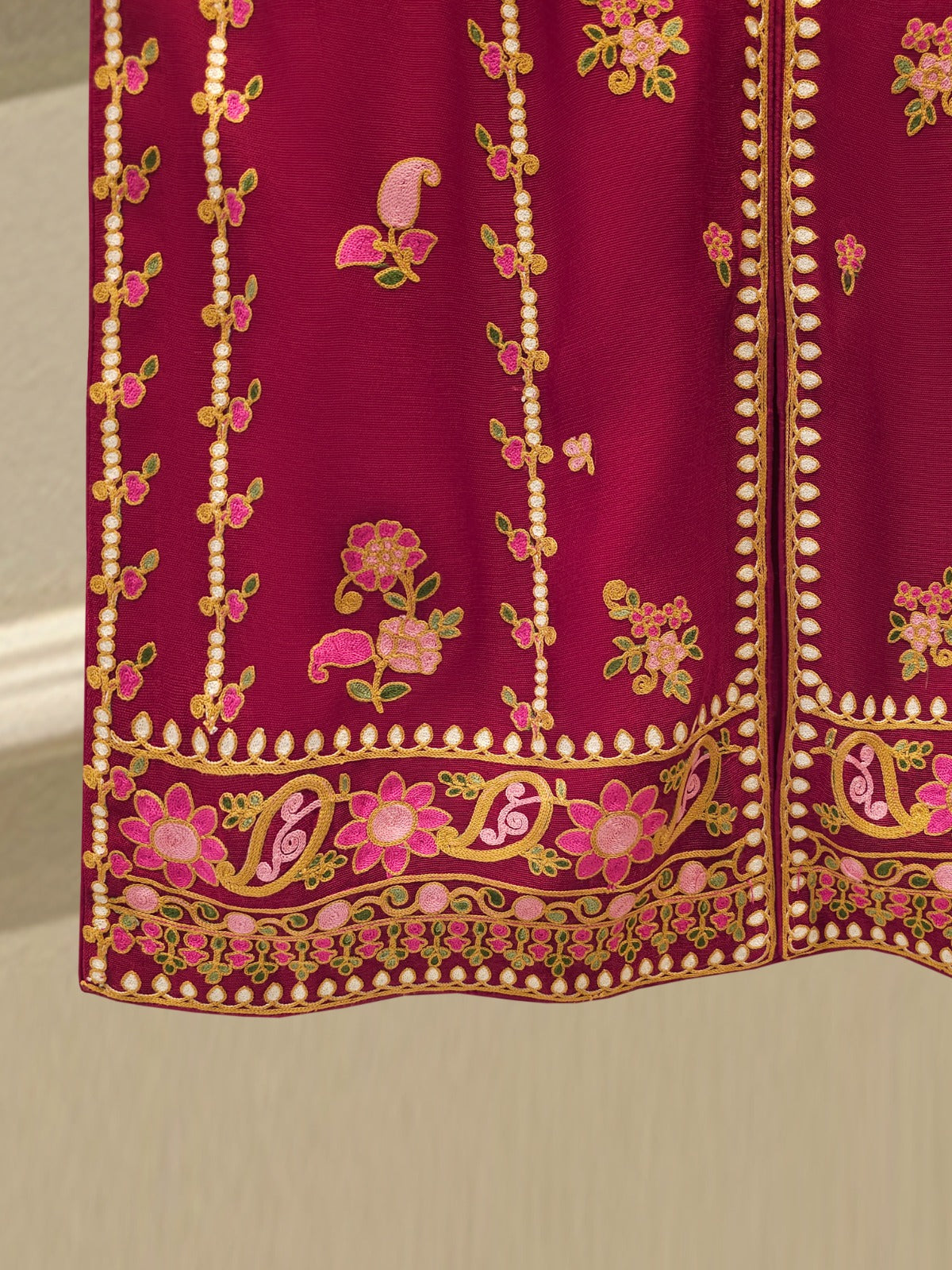 3 Piece - Pure Embroidered Cotton Net Suit S113282