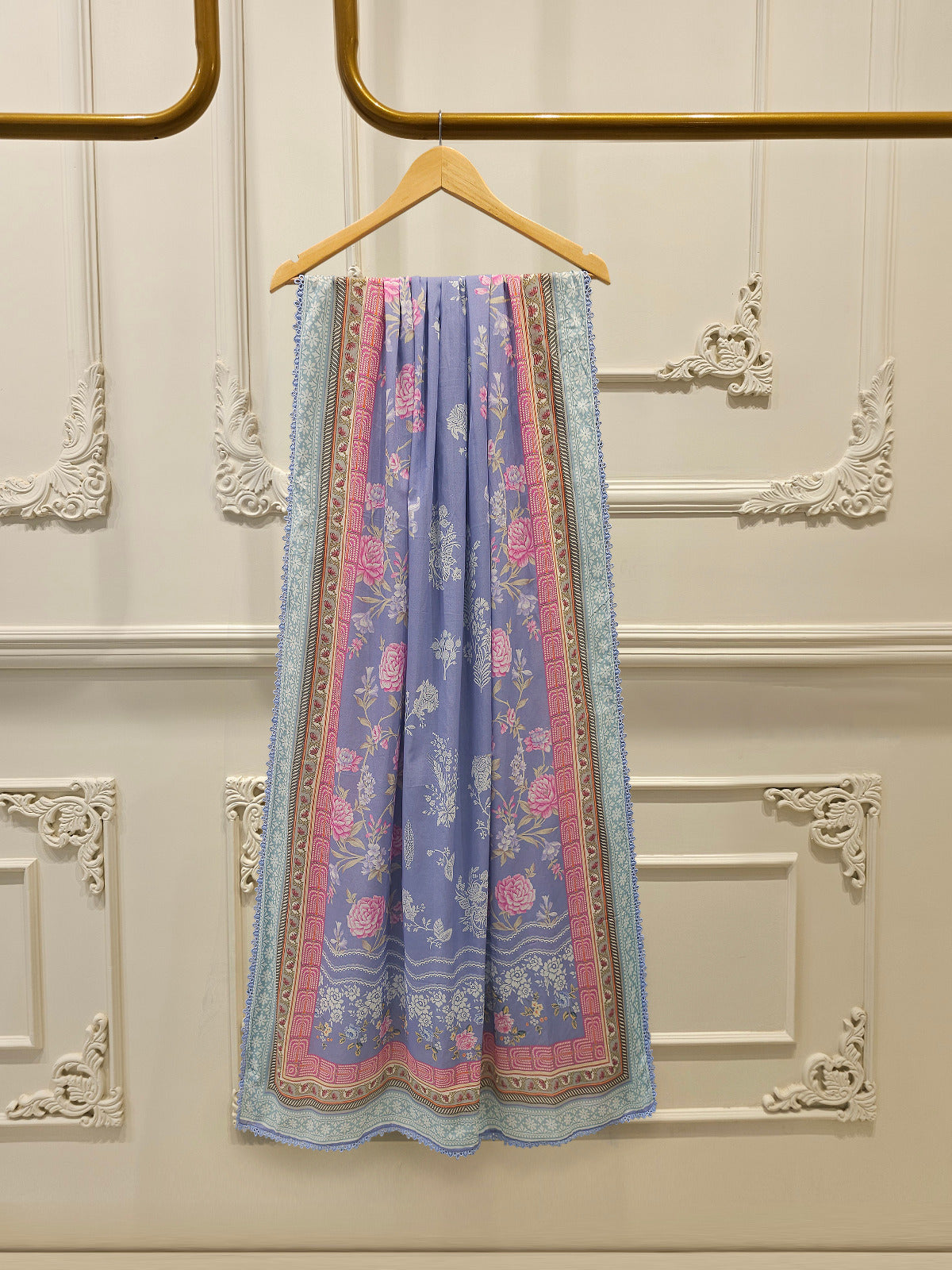 3 Piece - Digital Printed Embroidered  Cambric Suit S113394