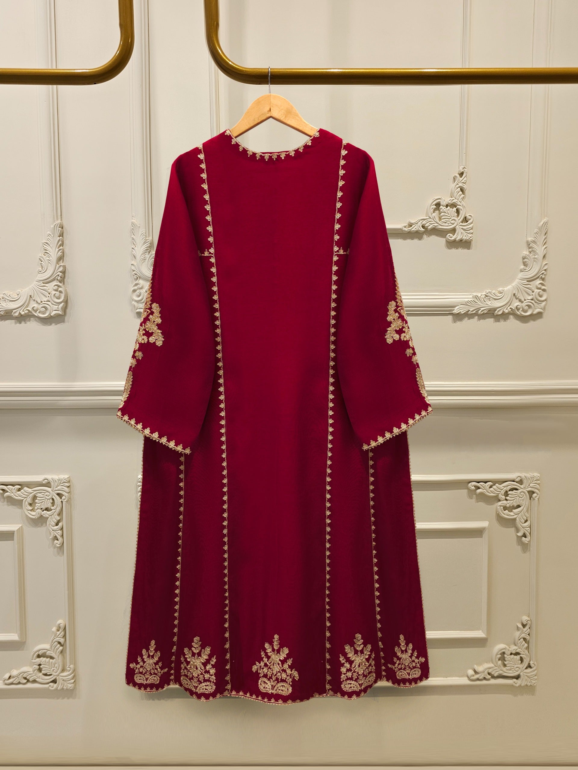 3 Piece - Pure Embroidered Cotton Net Suit S113393