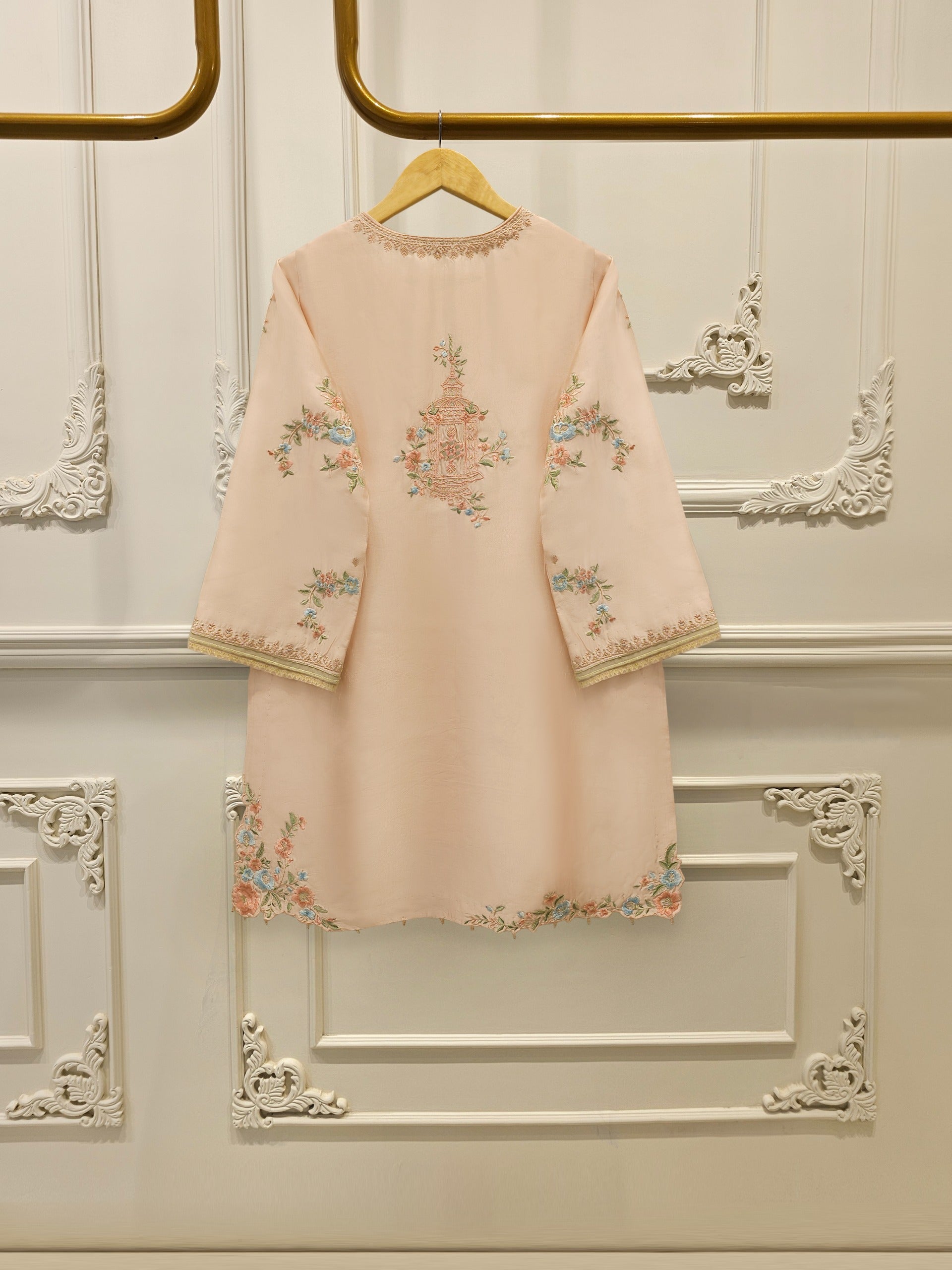 2 Piece- Pure Sheesha Silk Embroidered Suit S113478