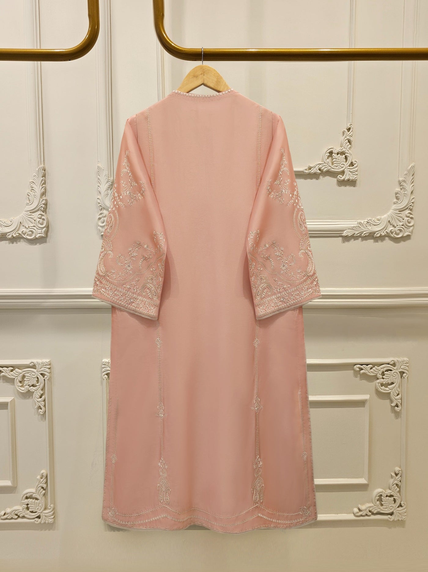 Pure Embroidered Sheesha Silk Shirt S113447