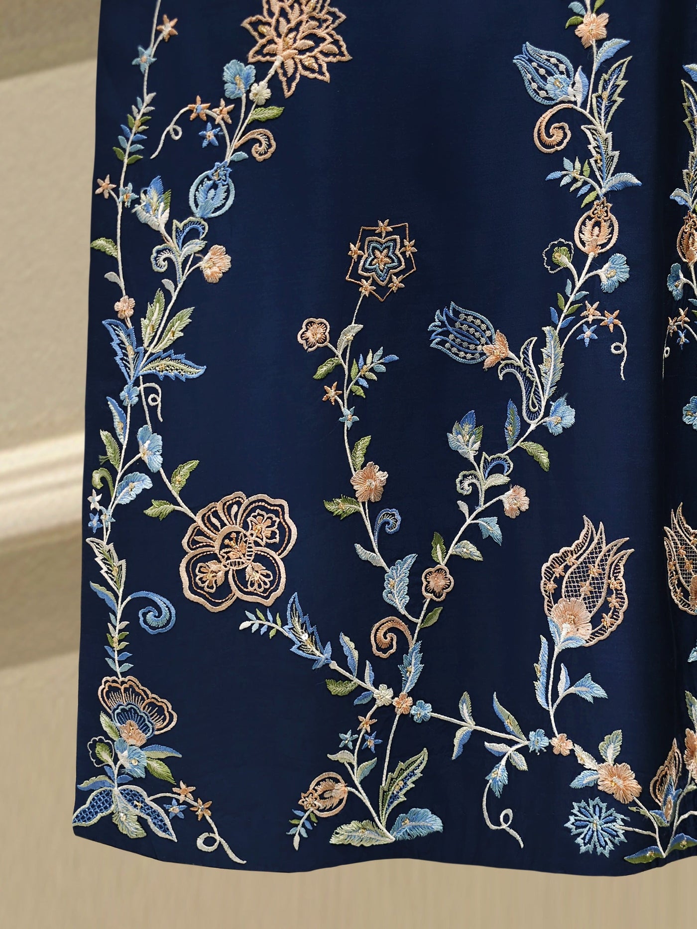 3 Piece- Pure Khadi Silk Embroidered Suit S113446