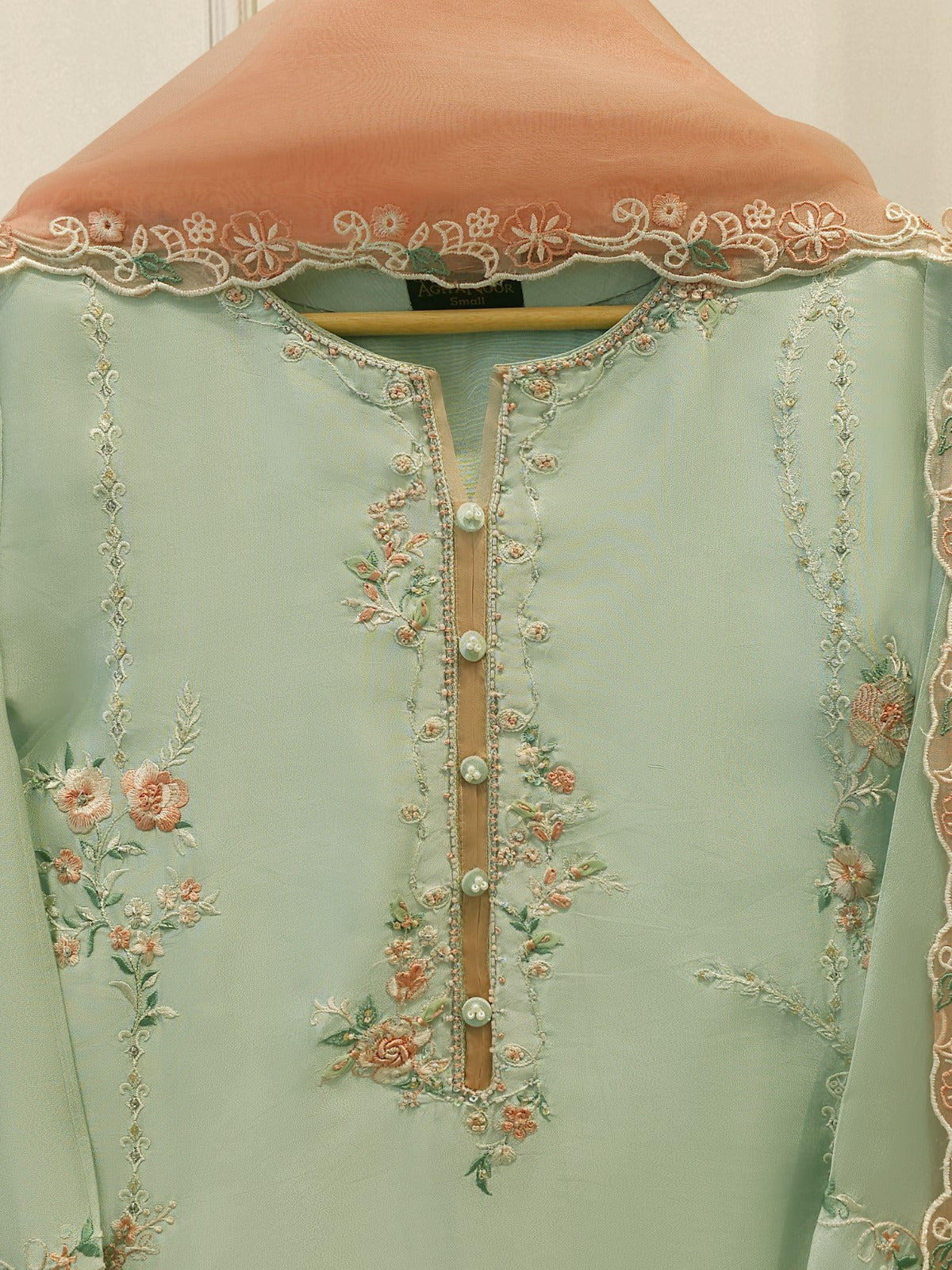 3 Piece- Pure Sheesha Silk Embroidered Suit S113491