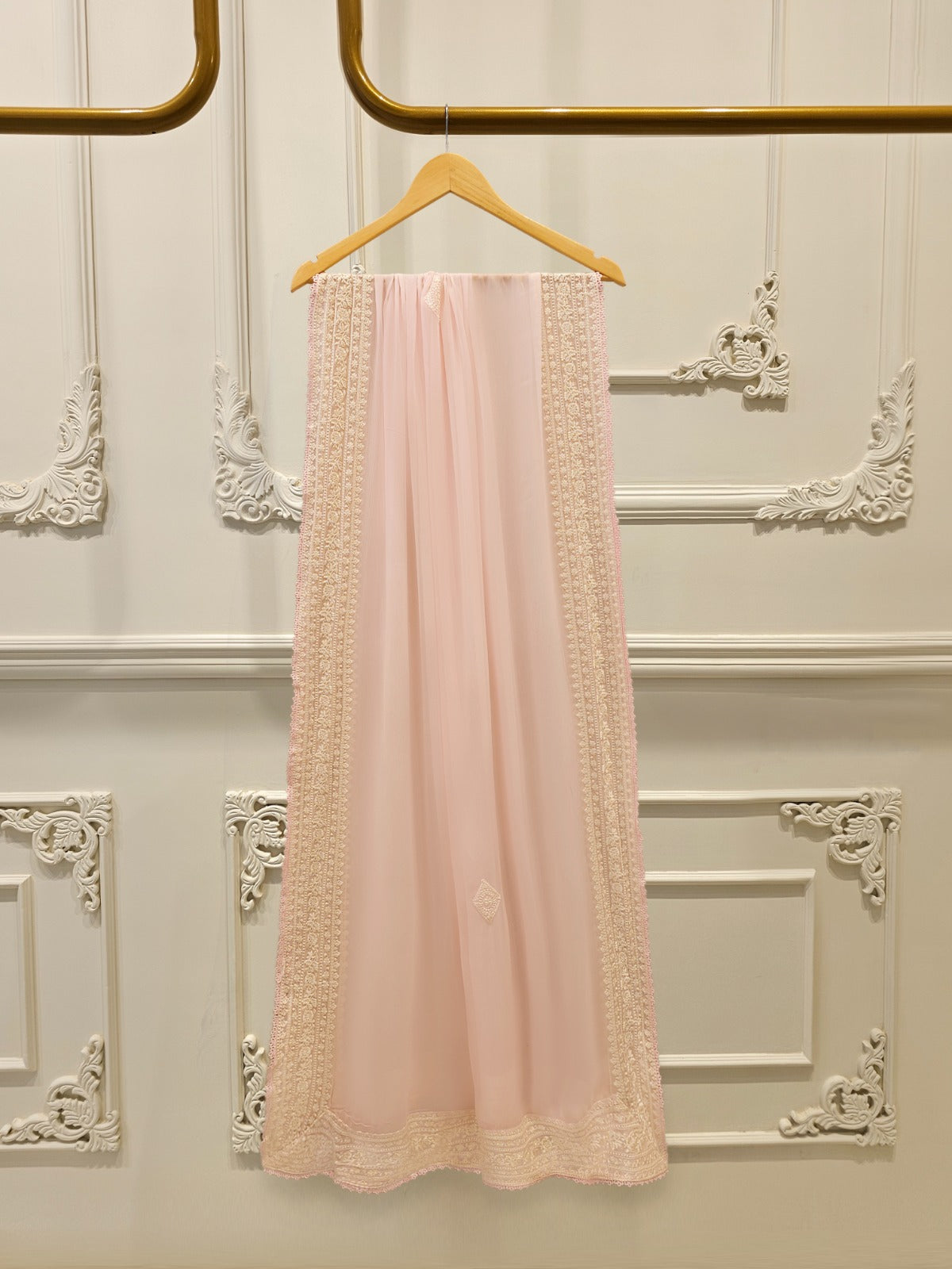 3 Piece - Pure Embroidered Cotton Net Suit S113563