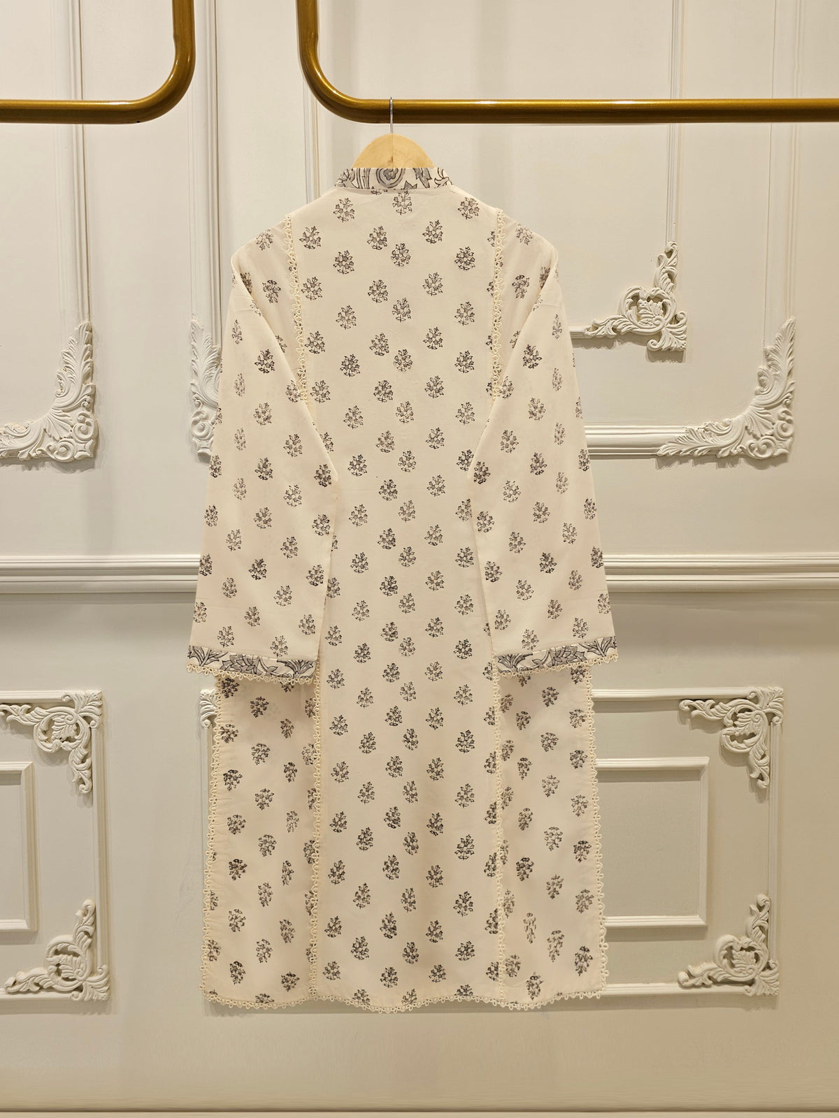 3 Piece - Hand Block Printed Kora Cotton Suit  S113596