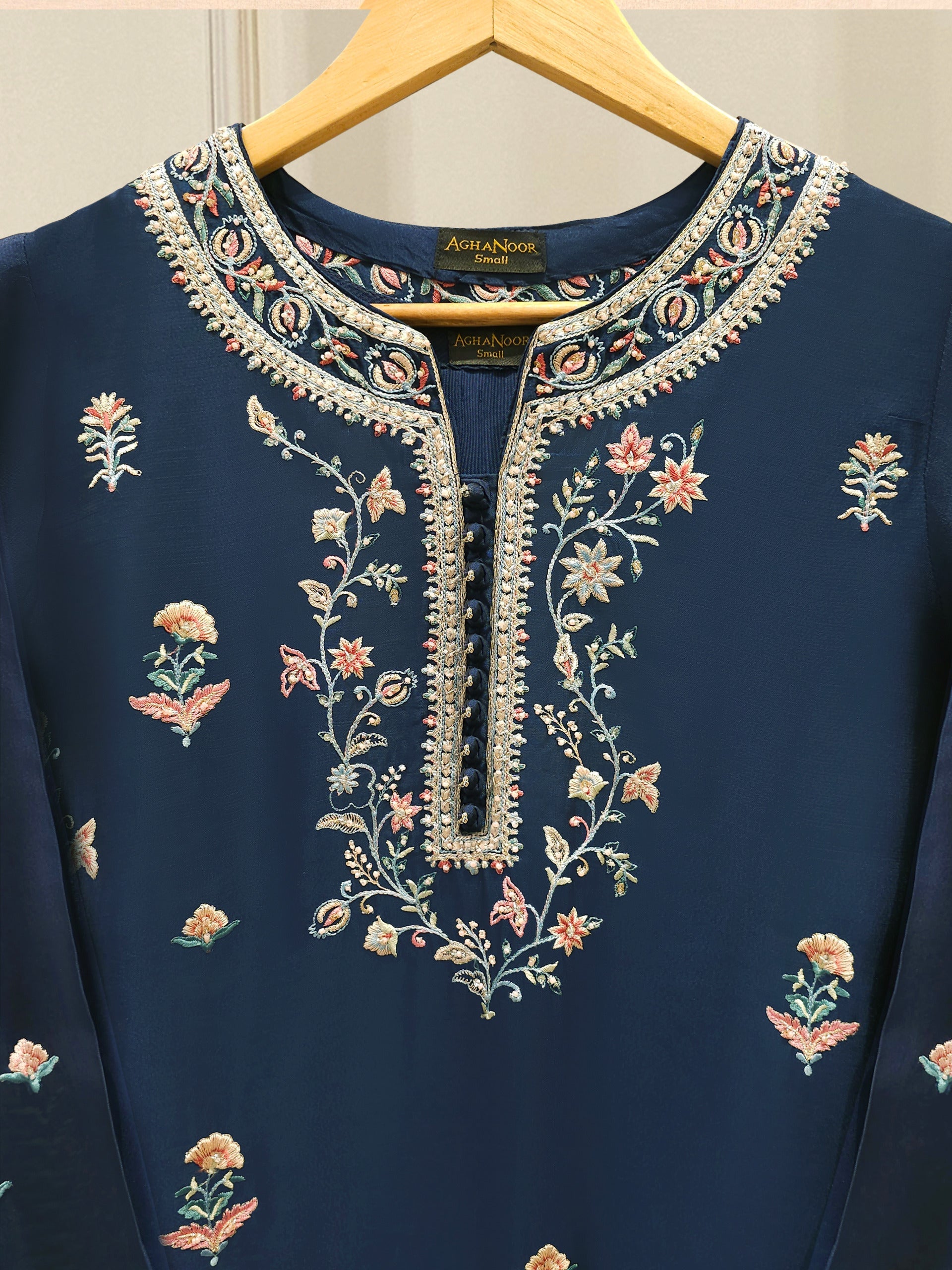 2 Piece- Pure Sheesha Silk Embroidered Suit S113569