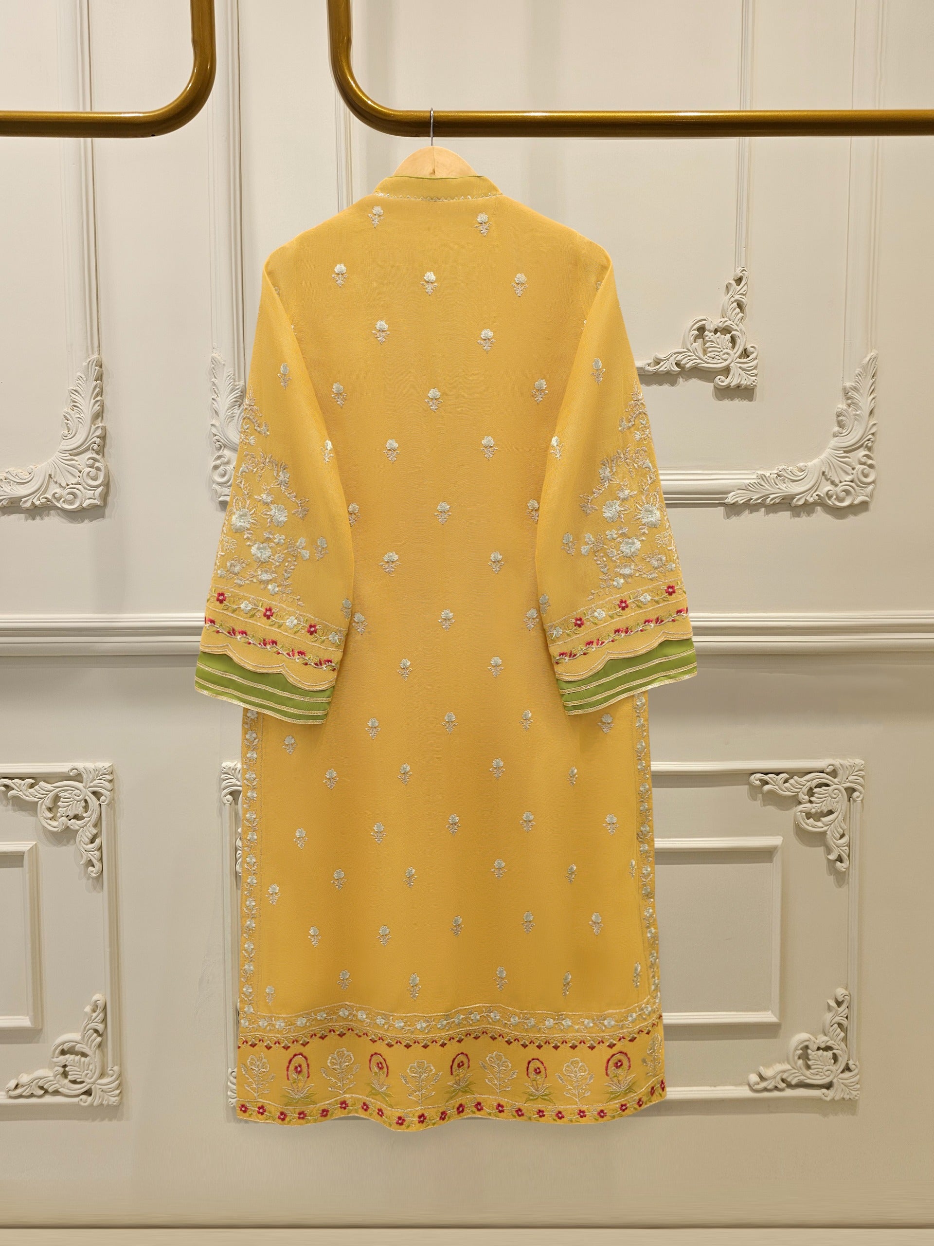 3 Piece - Pure Embroidered Cotton Net Suit S113618