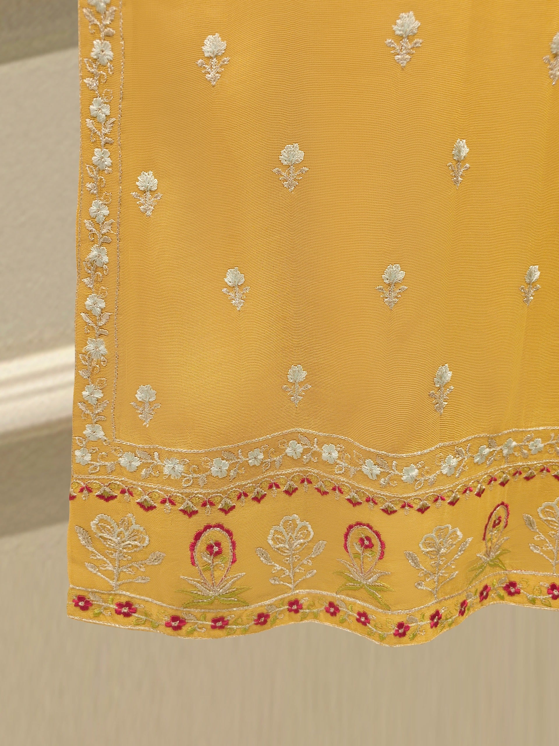 3 Piece - Pure Embroidered Cotton Net Suit S113618