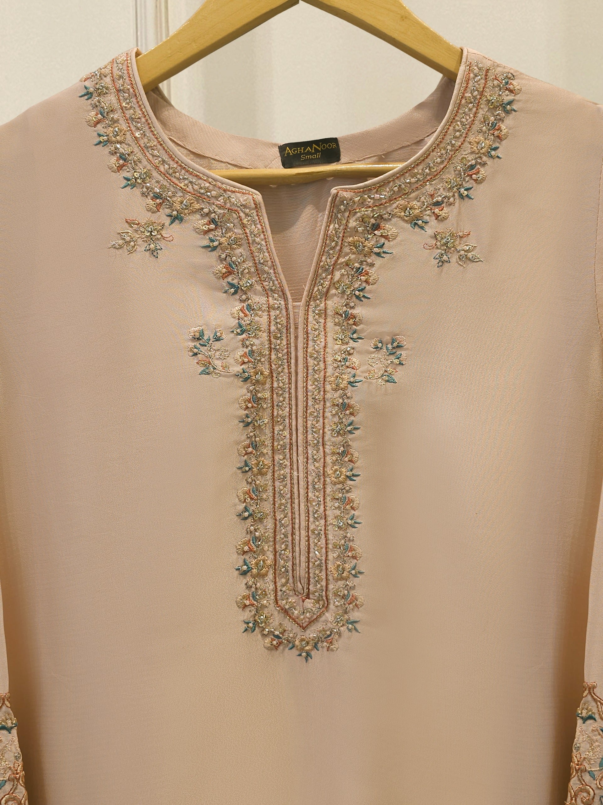 2 Piece- Pure Sheesha Silk Embroidered Suit S113620