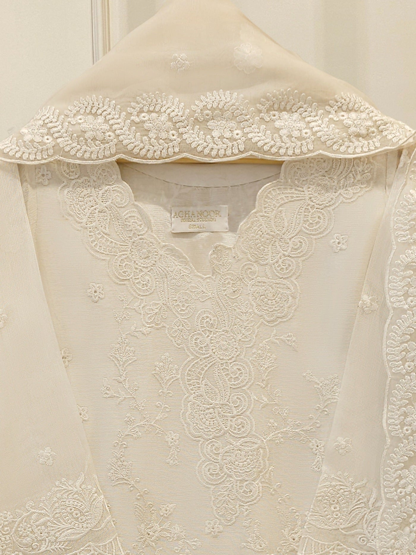 Unstitched 3 Piece Pure Embroidered Cotton Net Suit S114058