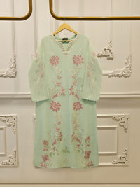 2 Piece - Pure Embroidered Cotton Net Suit S114052