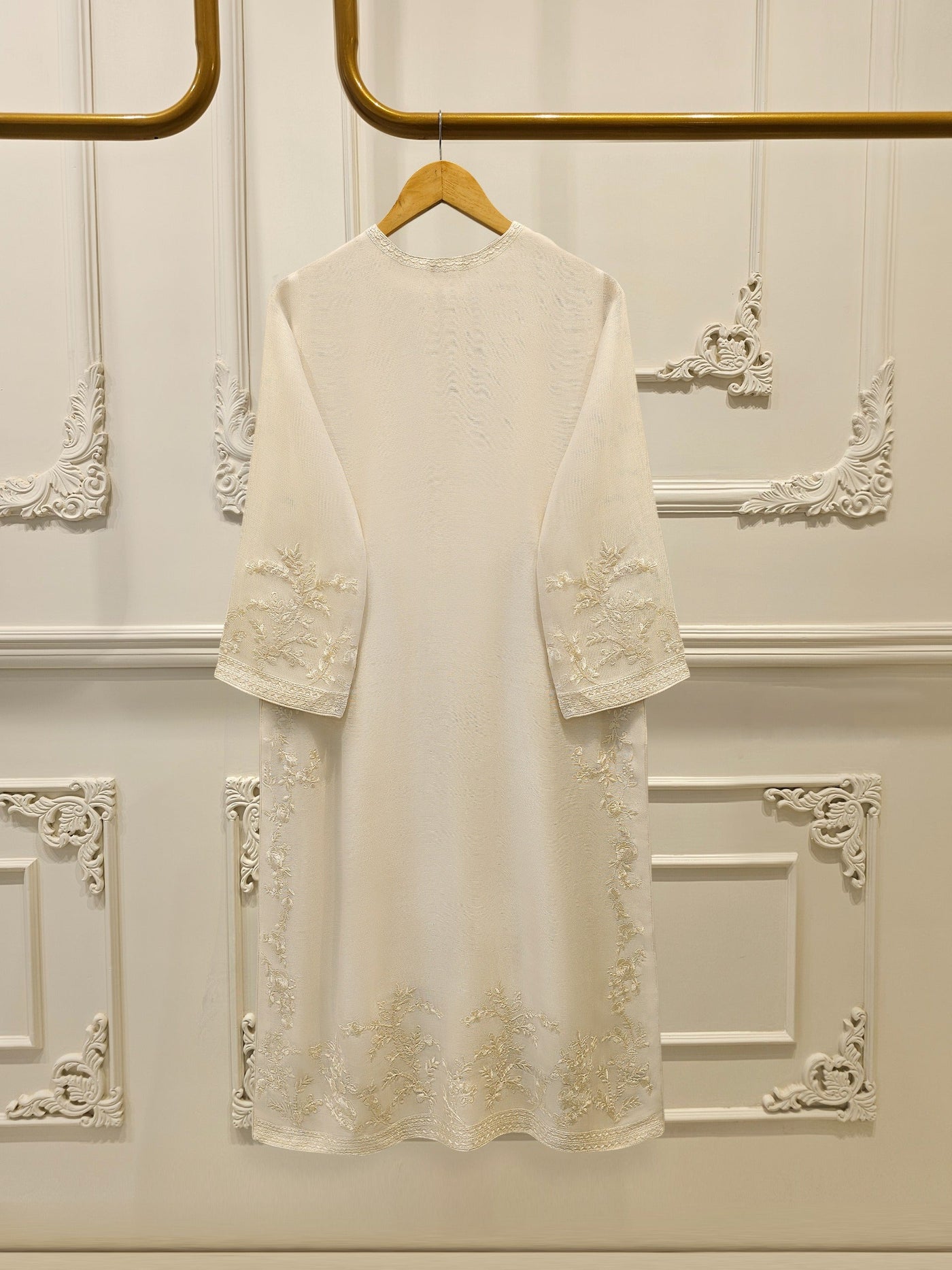 3 Piece - Pure Embroidered Cotton Net Suit S114054