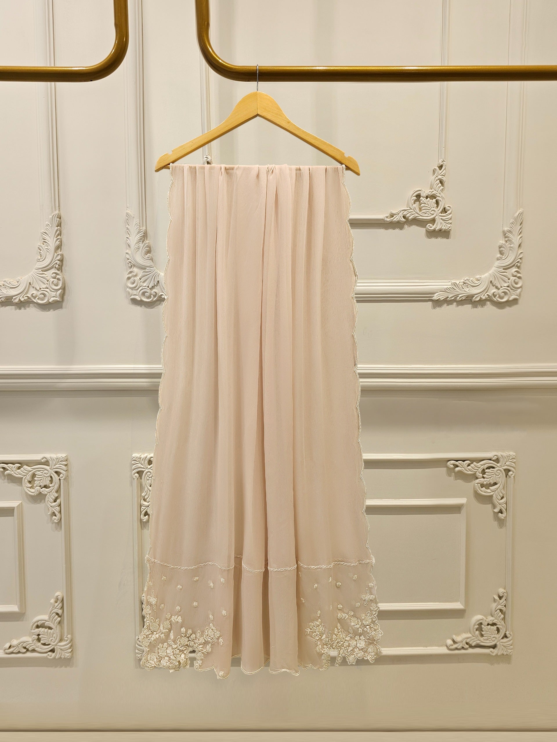 3 Piece - Pure Embroidered Cotton Net Suit S114054