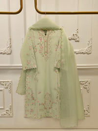 3 Piece - Pure Khaddi Silk Embroidered Suit S114061
