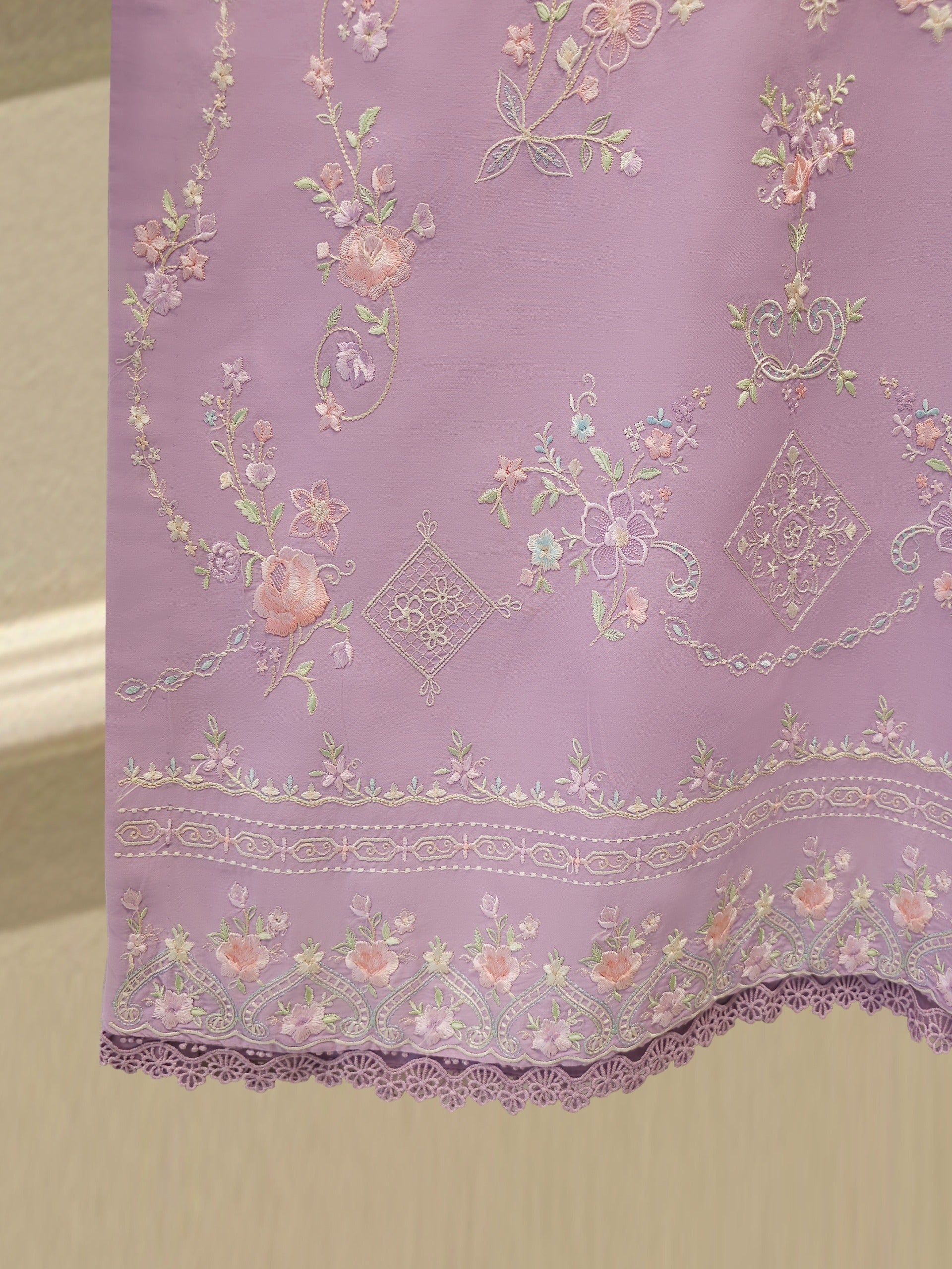 2 Piece - Embroidered Cambric Suit S114087