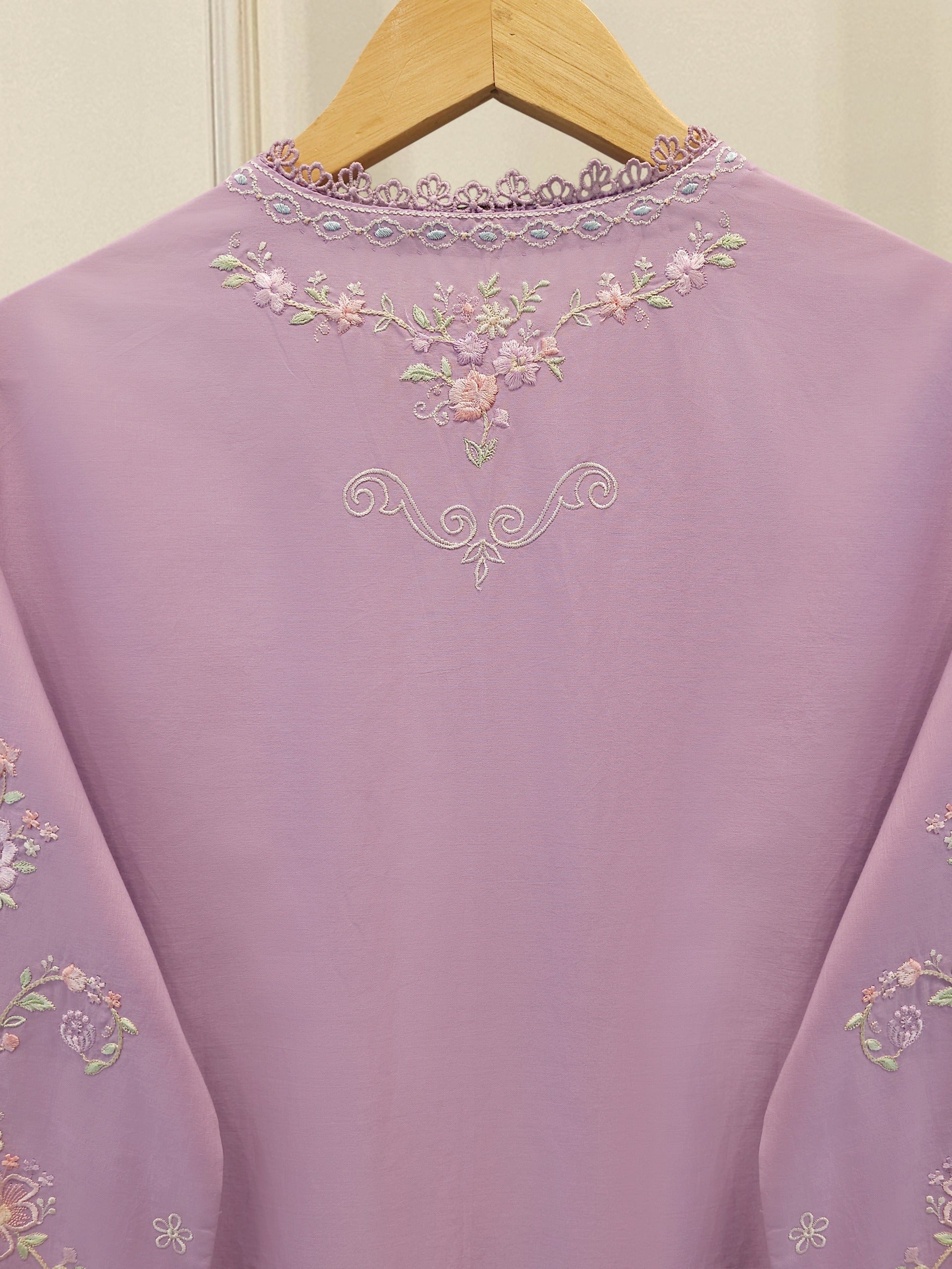 2 Piece - Embroidered Cambric Suit S114087