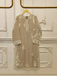 2 Piece - Pure Embroidered Cotton Net Suit S114171