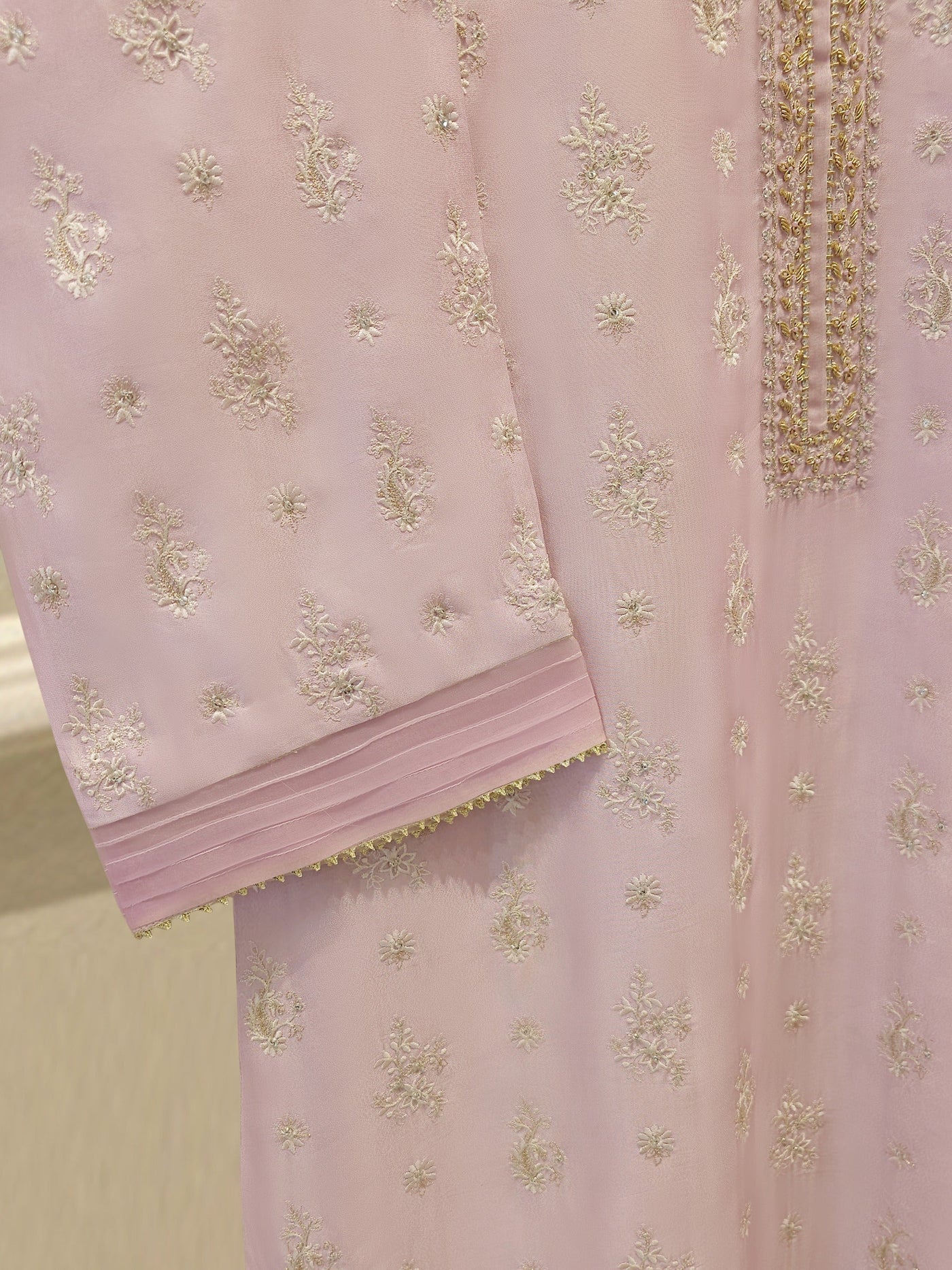 Pure Embroidered Sheesha Silk Shirt S114204