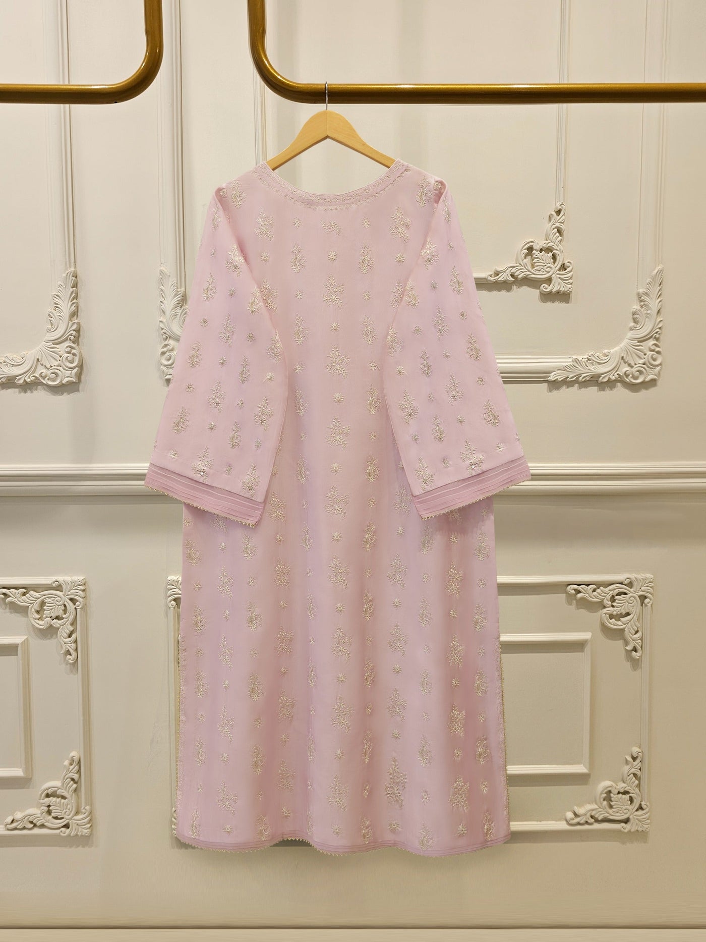 Pure Embroidered Sheesha Silk Shirt S114204