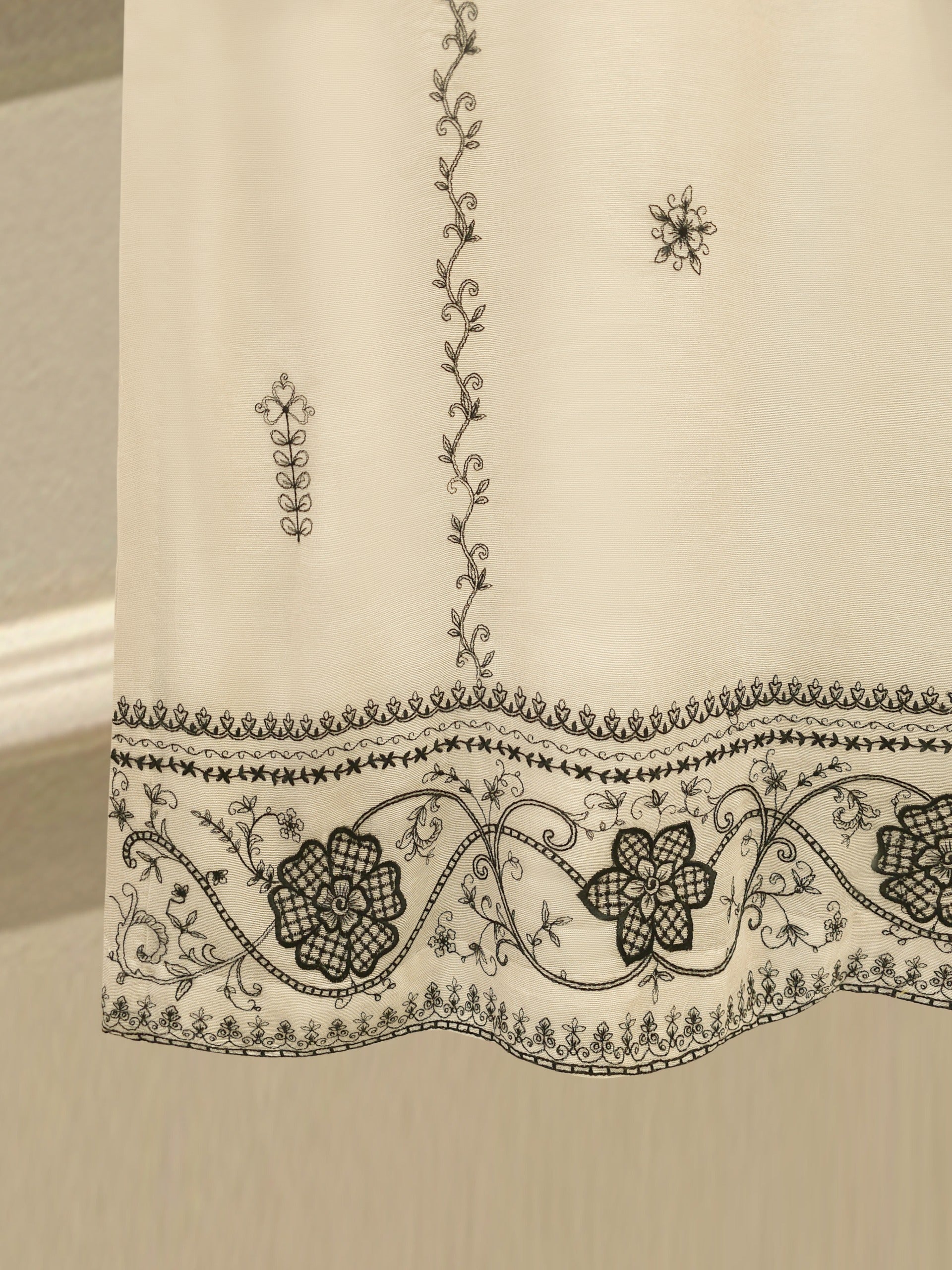 3 Piece - Embroidered Cotton Net Suit WS00304
