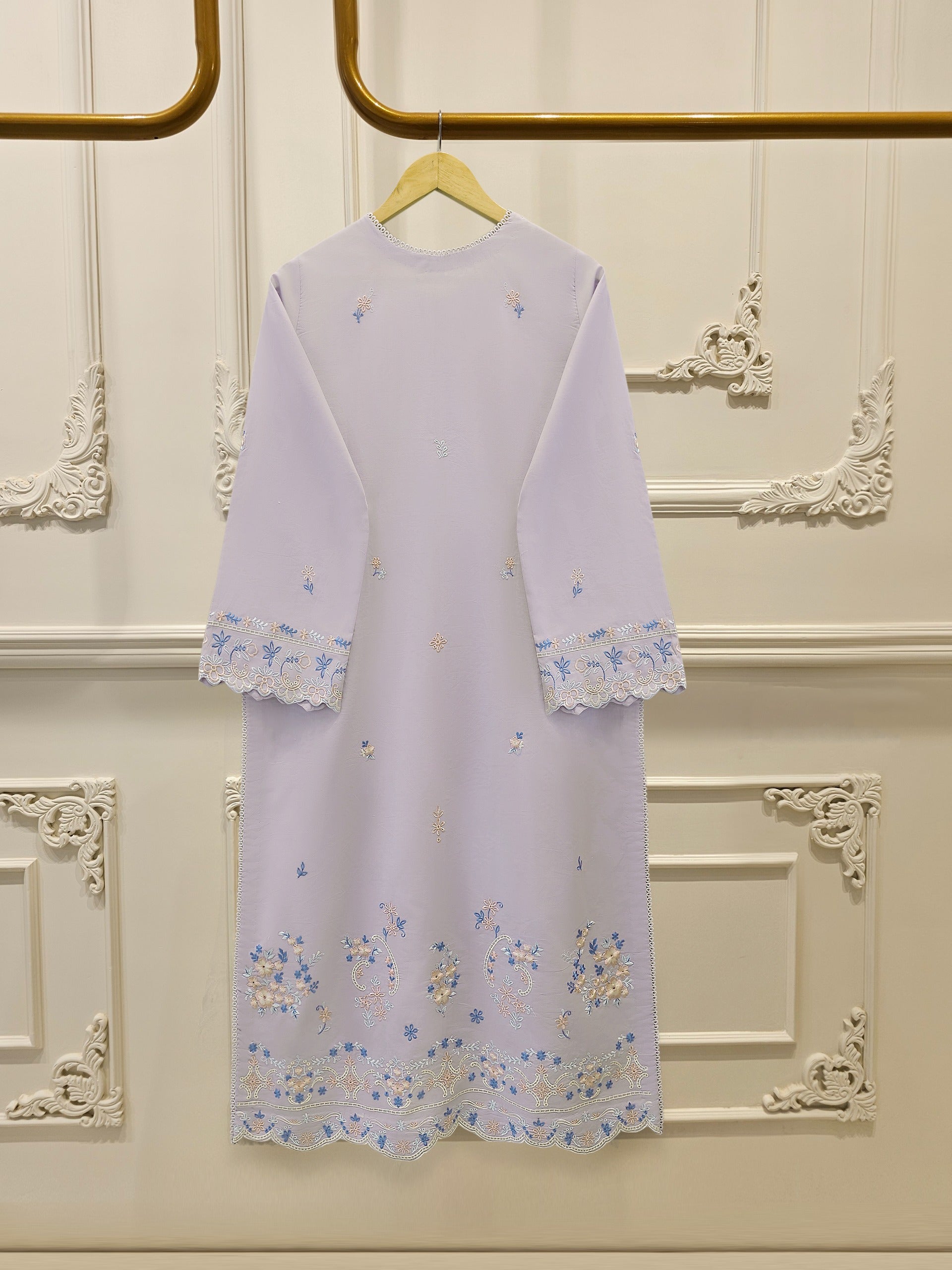 2 Piece - Embroidered Cambric Suit S114213
