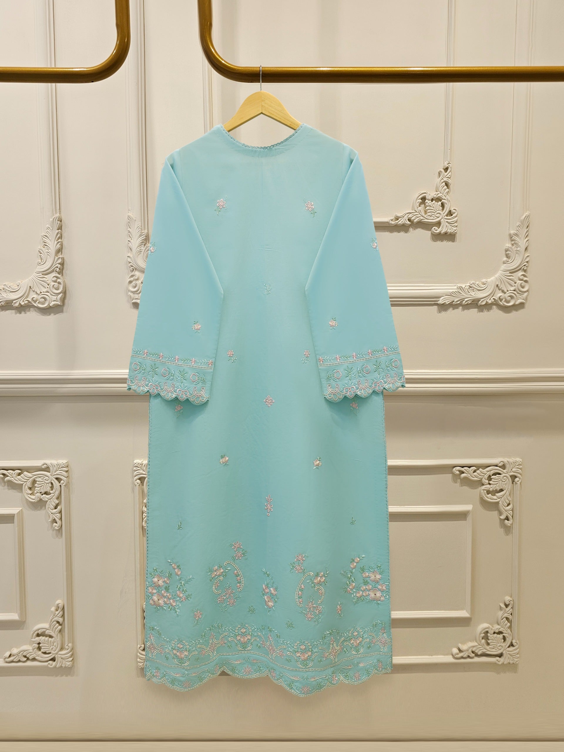 2 Piece - Embroidered Cambric Suit S114219