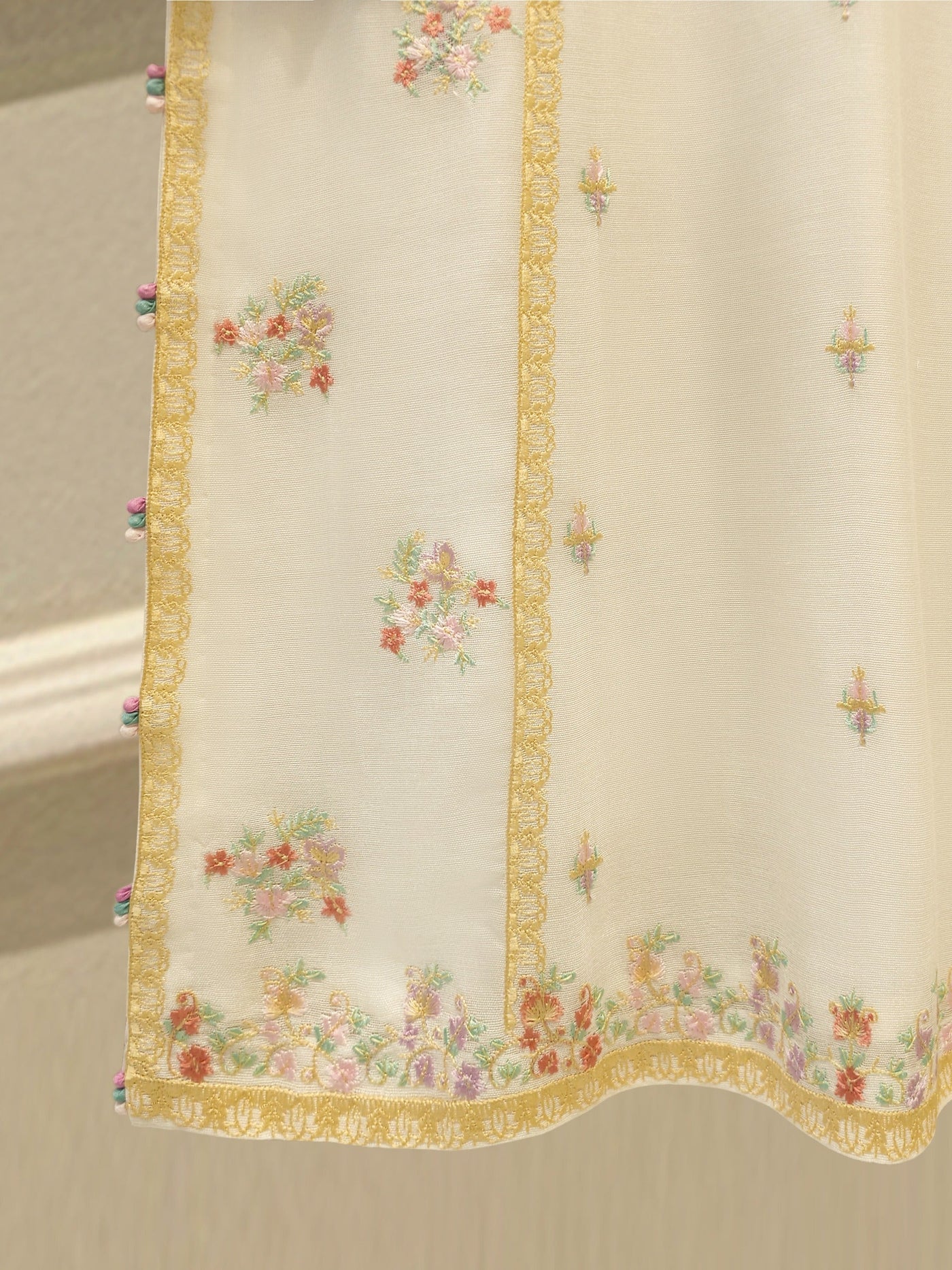 3 Piece - Pure Embroidered Cotton Net Suit S114236
