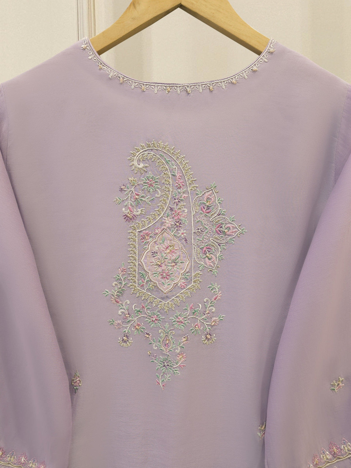 3 Piece - Embroidered Kora  Cotton Suit WS00305