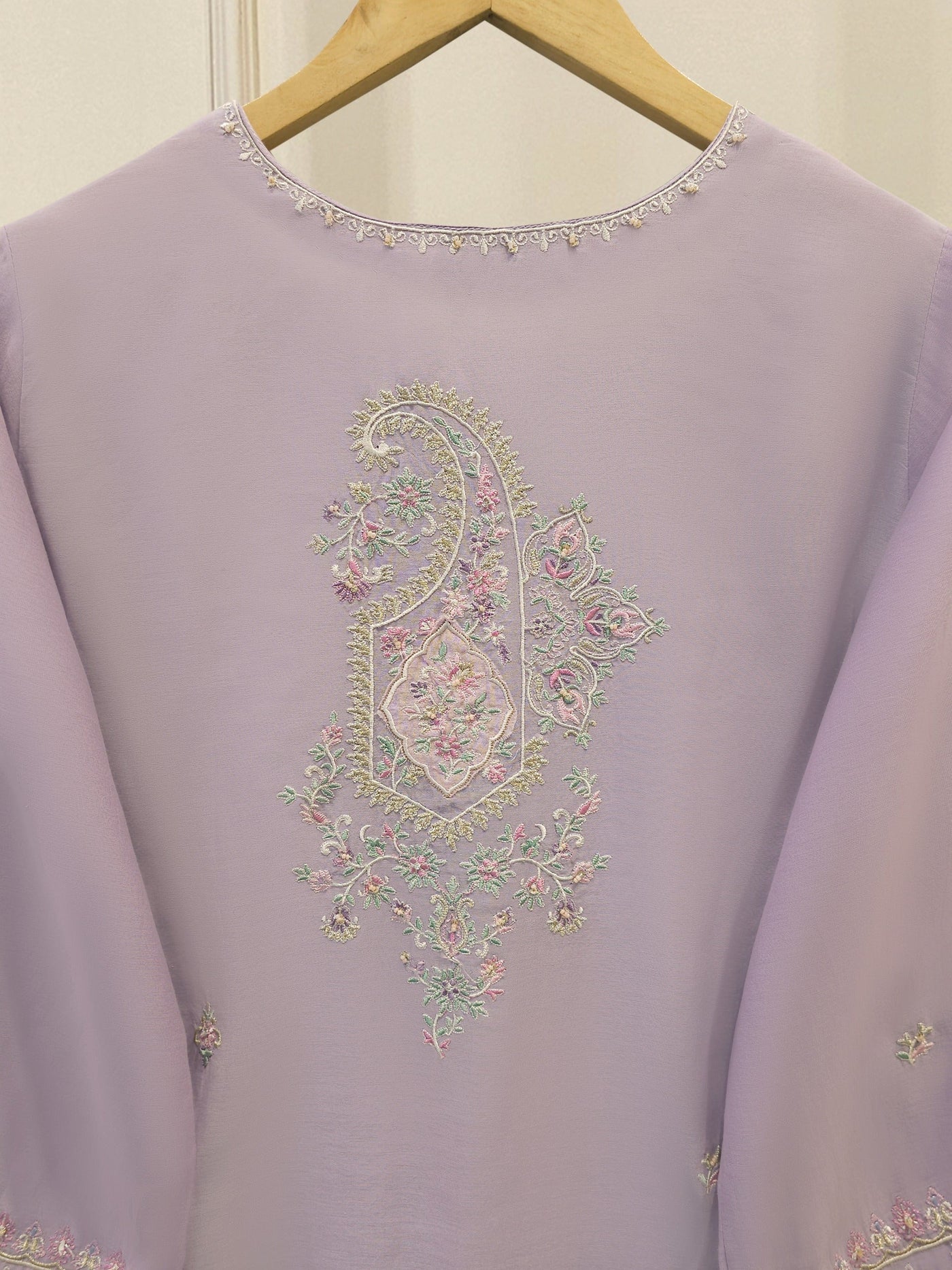 3 Piece - Embroidered Kora Cotton Suit Ws00305