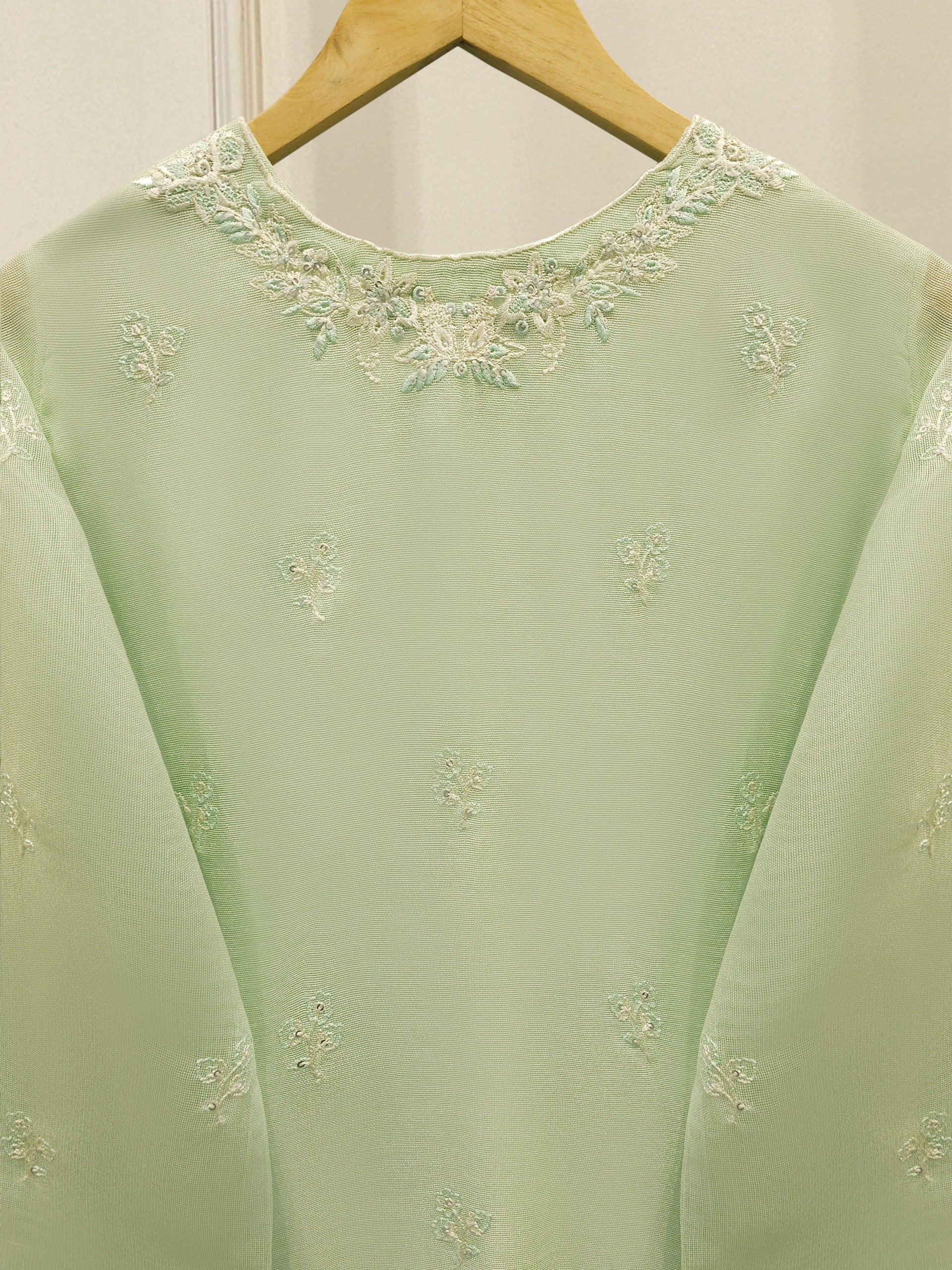 3 Piece - Pure Embroidered Cotton Net Suit S114250