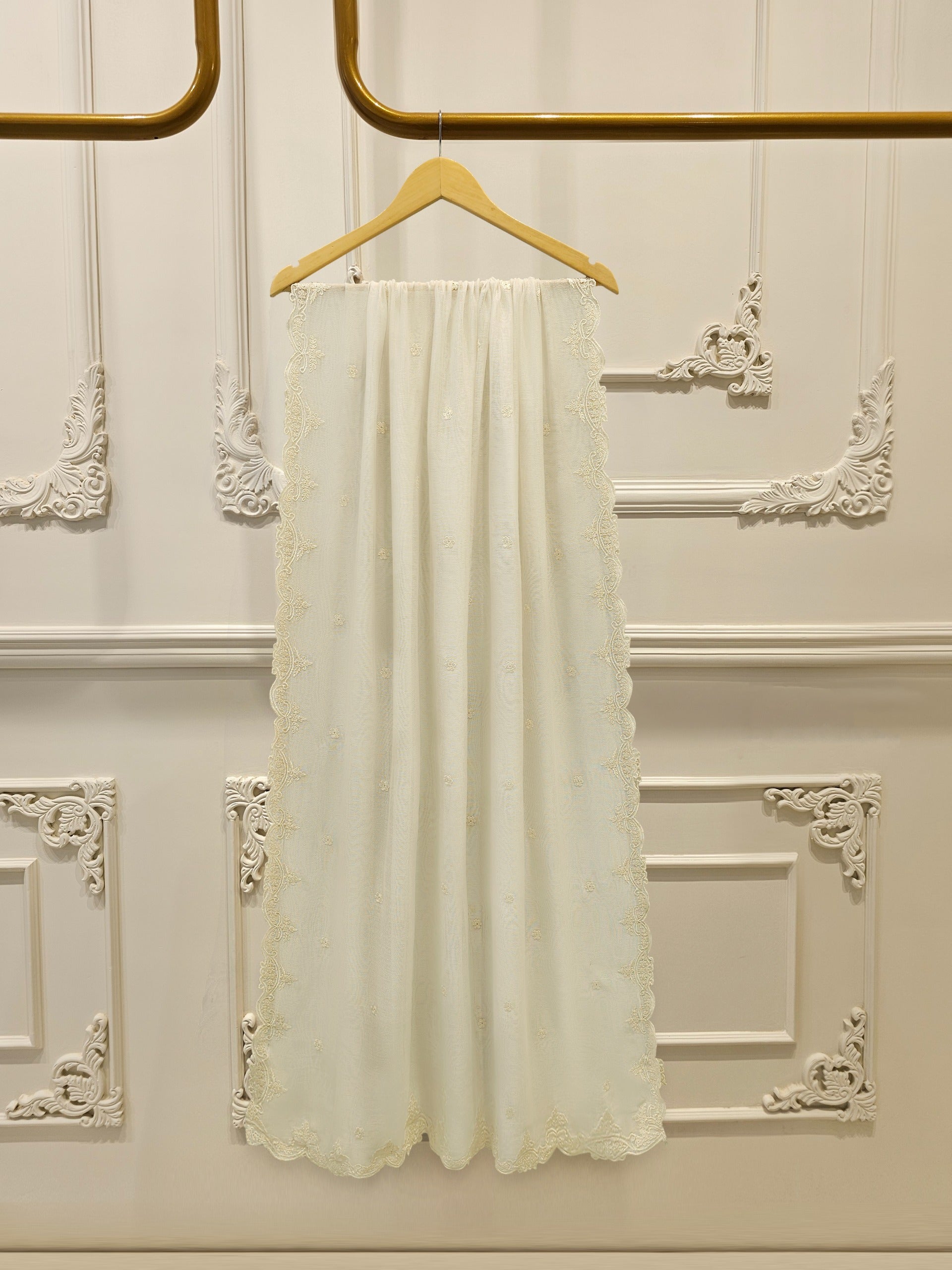 3 Piece - Pure Embroidered Cotton Net Suit S114254