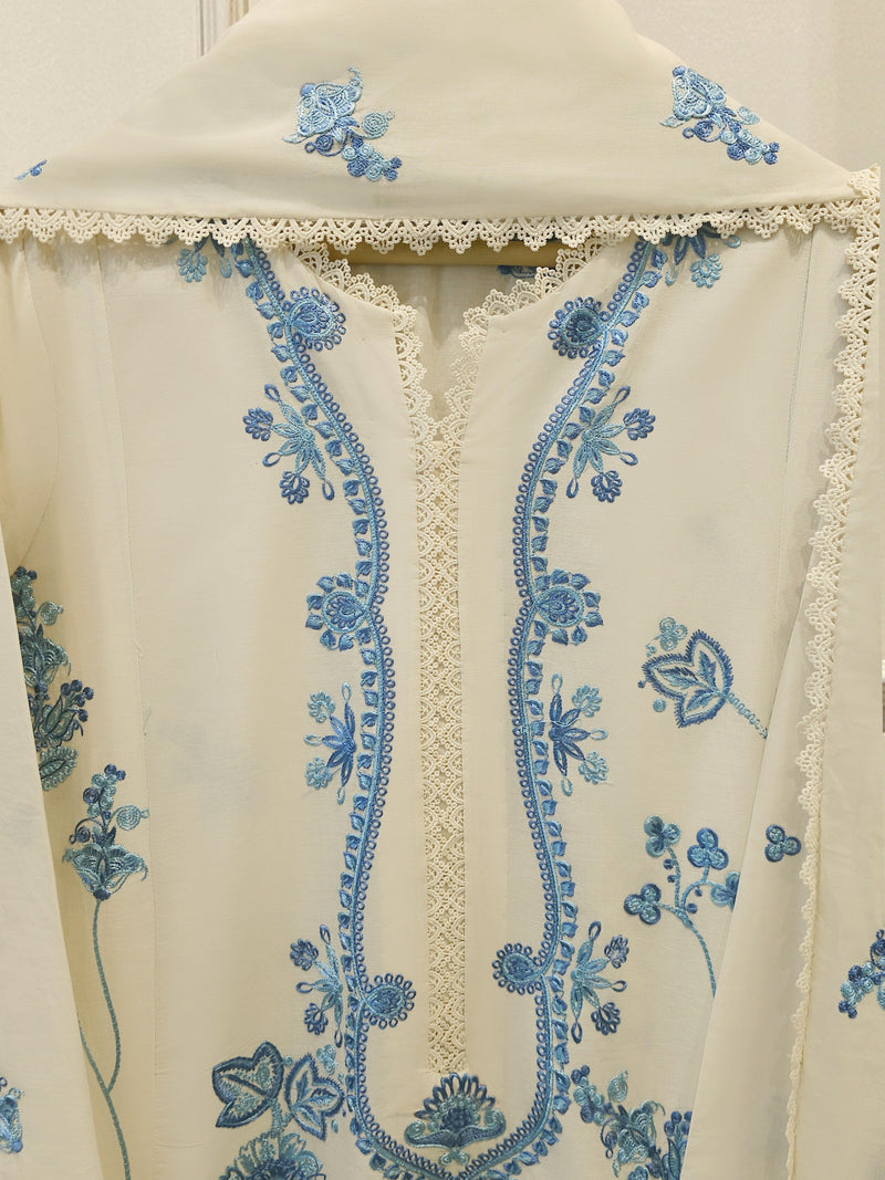 3 Piece - Embroidered Cambric Suit S114281