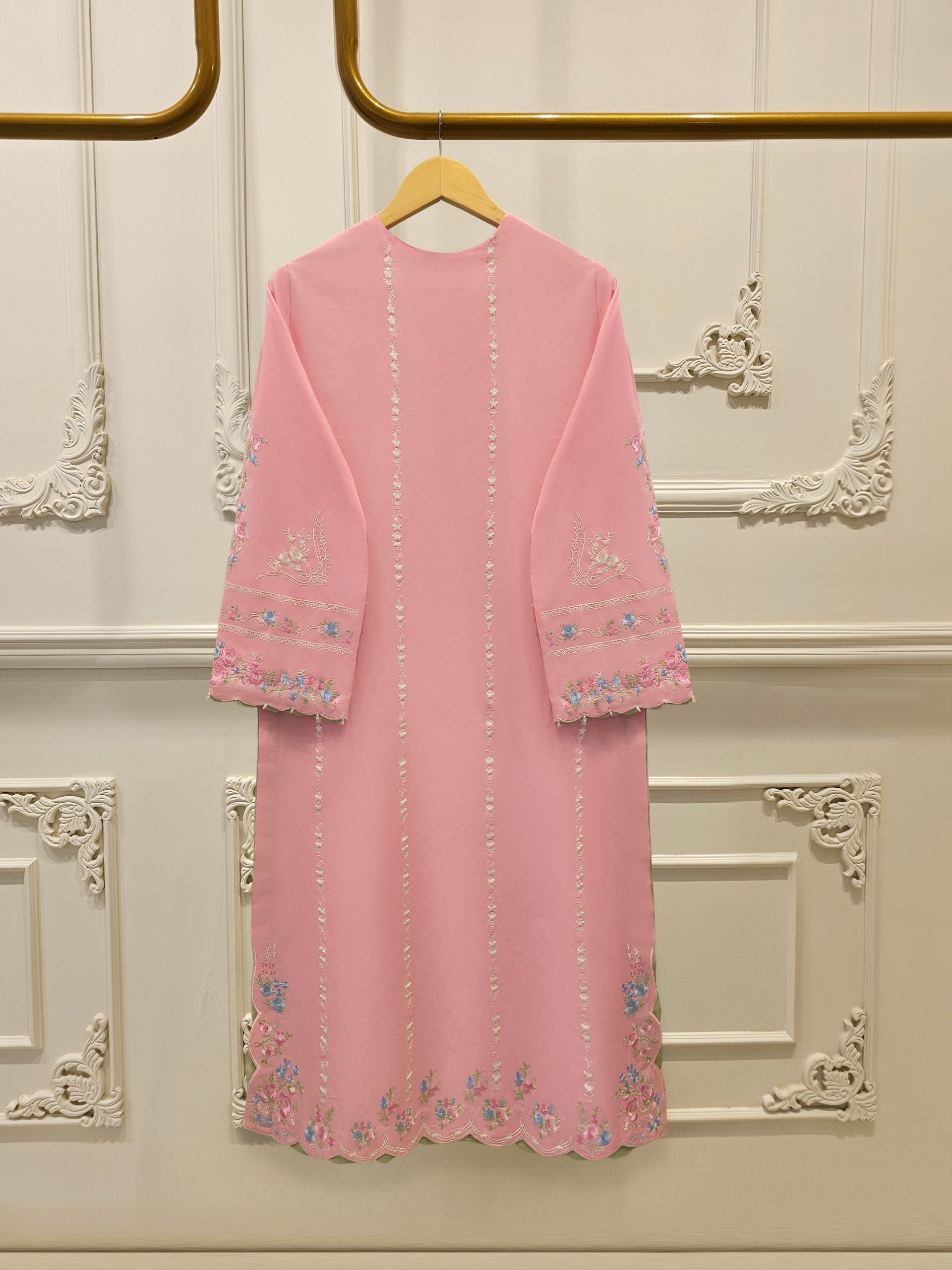 2 Piece - Embroidered Cambric Suit S114303