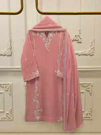 3 Piece - Pure Embroidered Chiffon Suit S114253