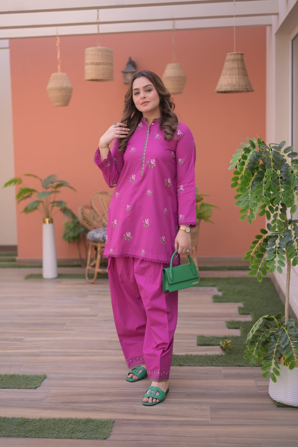Aneelas Lawn Emb Shirt Trouser [SL-05] [Dispatch Time 2 Months]