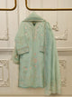 3 Piece- Pure Sheesha Silk Embroidered Suit S114321