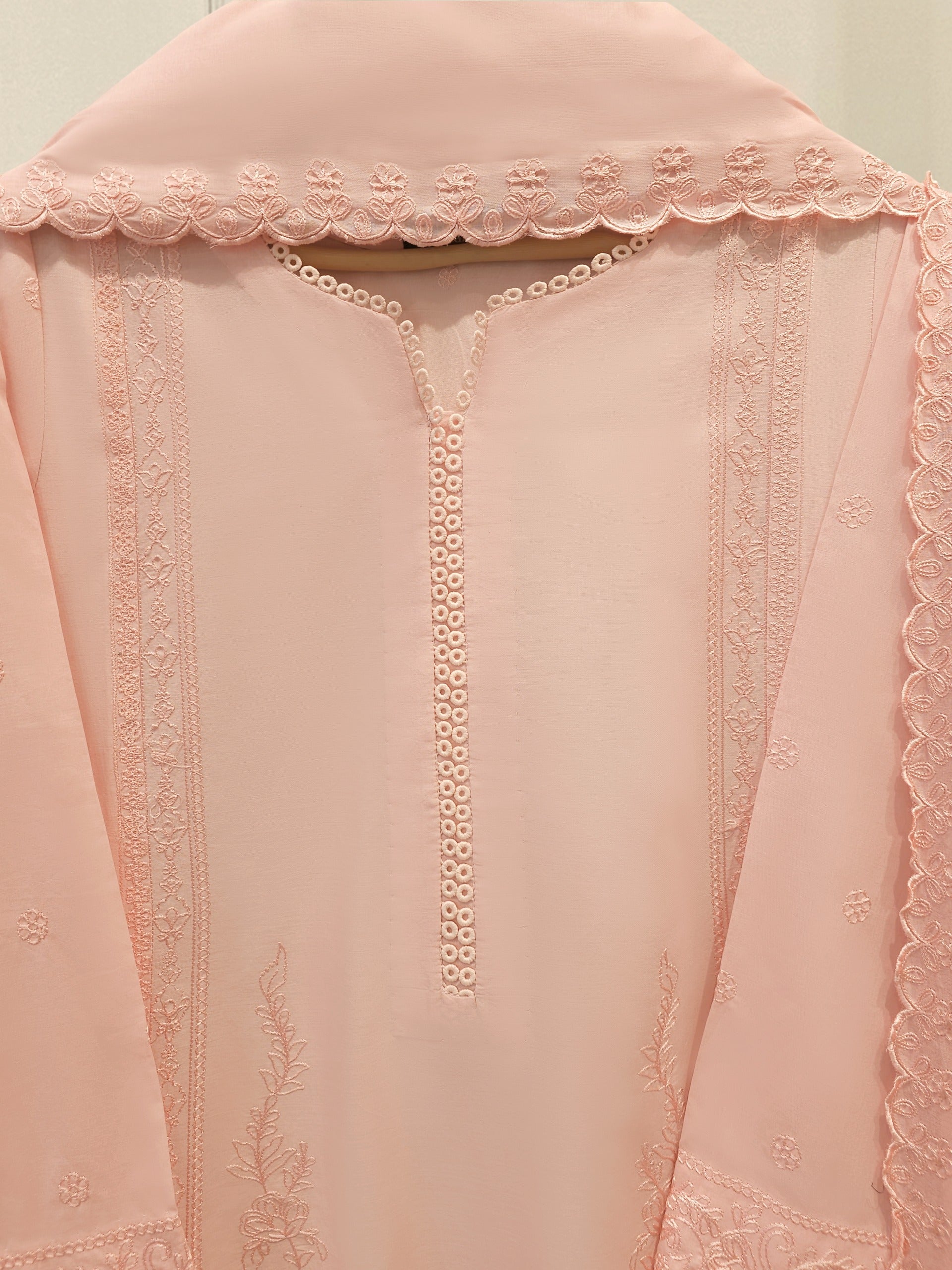 3 Piece - Embroidered Cambric Suit S114363
