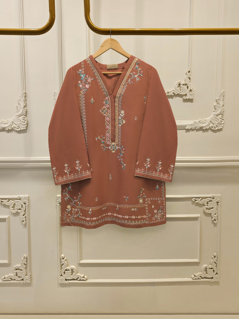 2 Piece - Embroidered Cambric Suit Ws00309