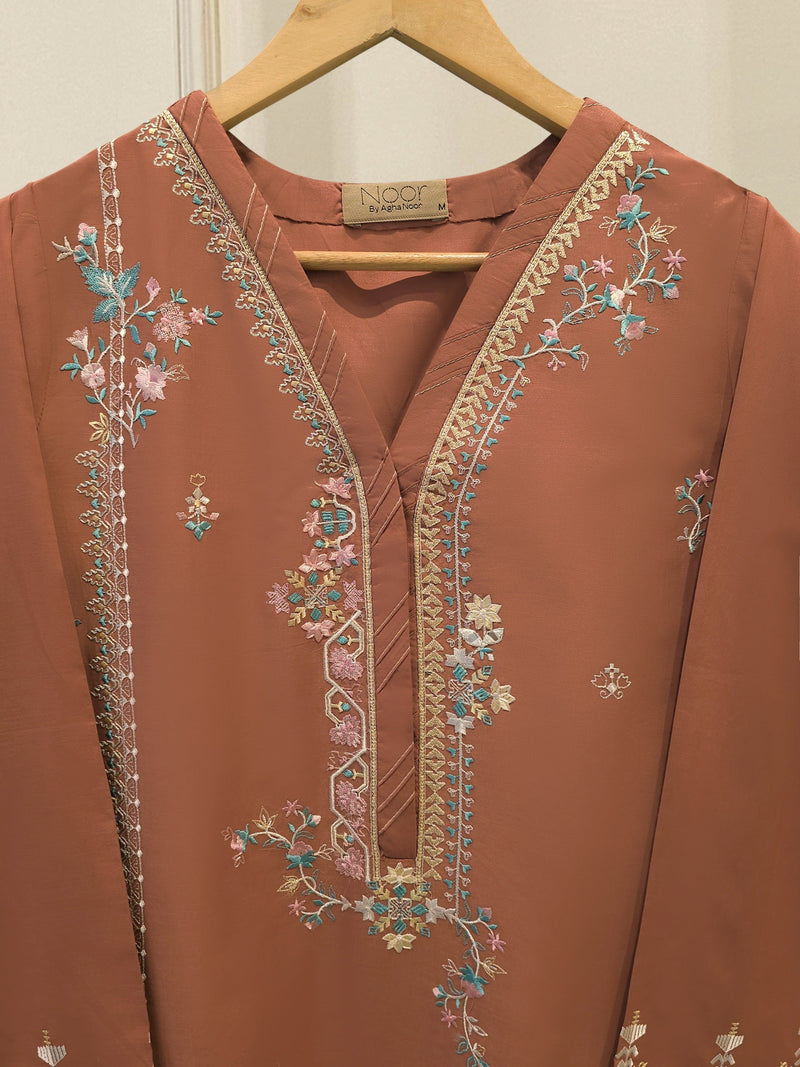 2 Piece - Embroidered Cambric Suit Ws00309