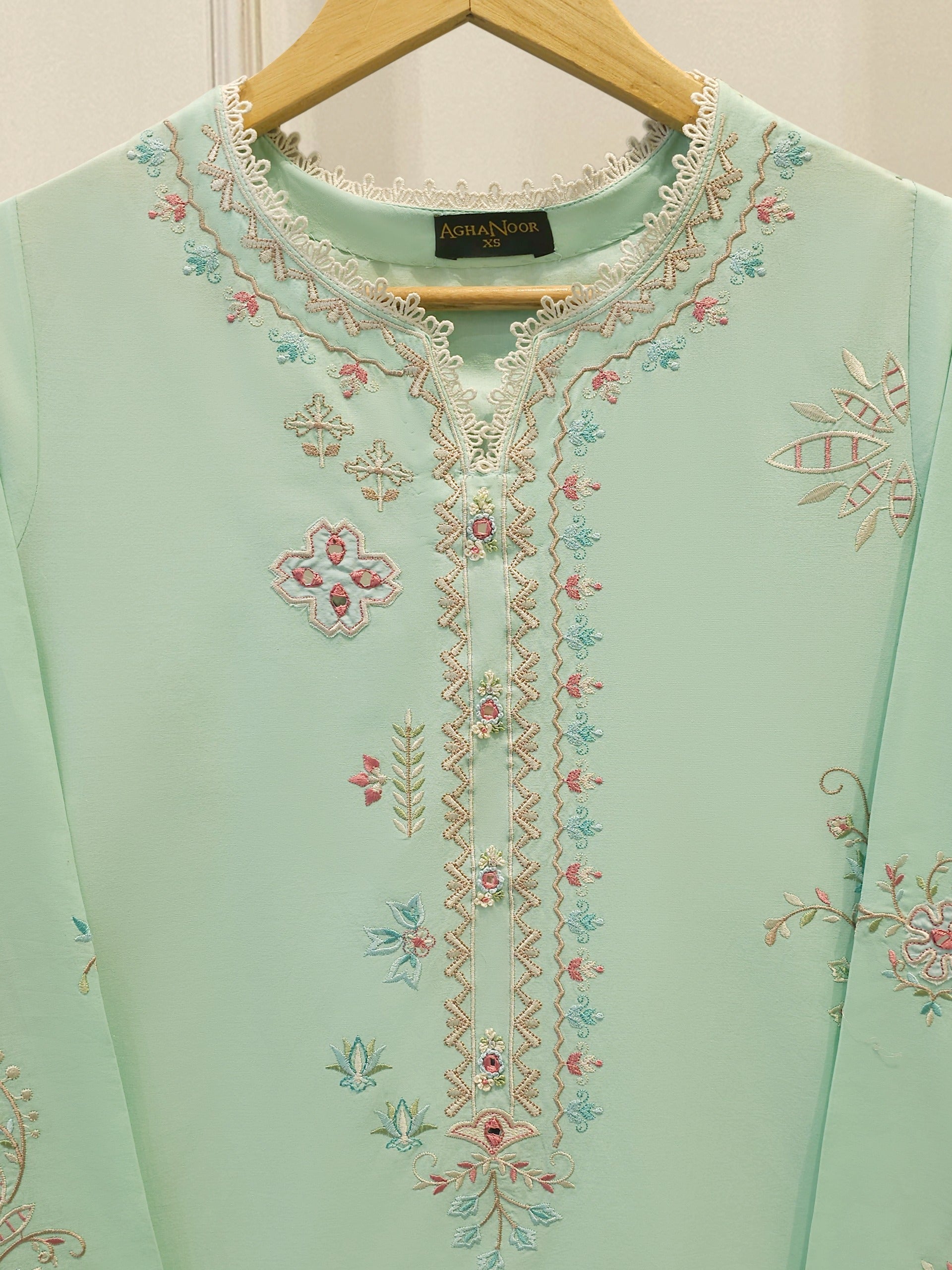 2 Piece - Embroidered Cambric Suit S114371