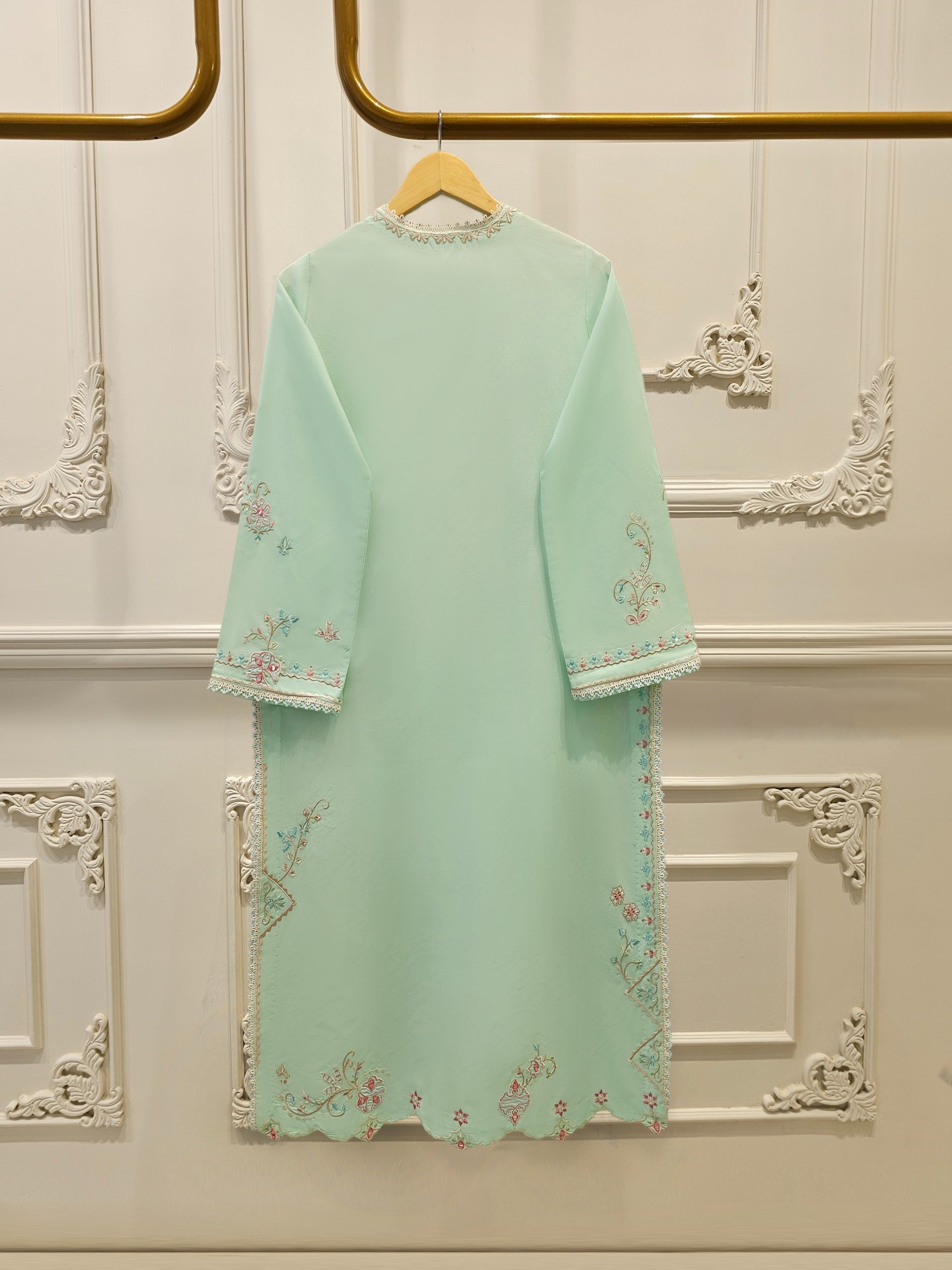 3 Piece Embroidered Tissue Suit