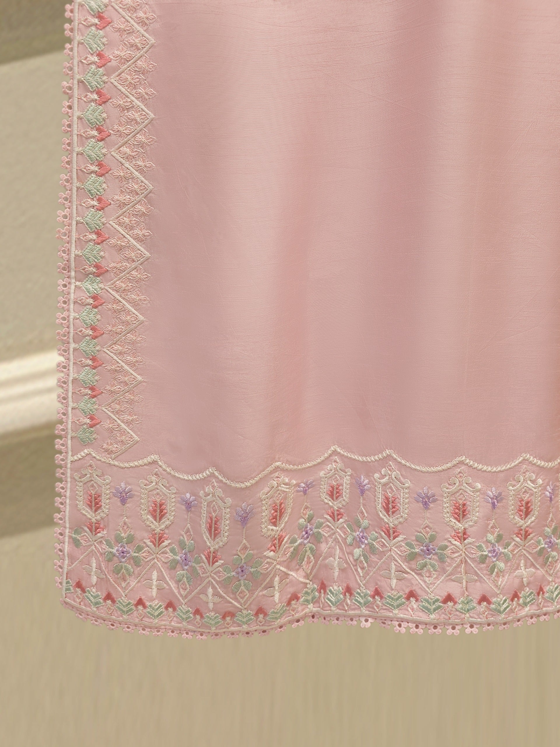 2 Piece - Pure Embroidered Korean Silk Suit S114402