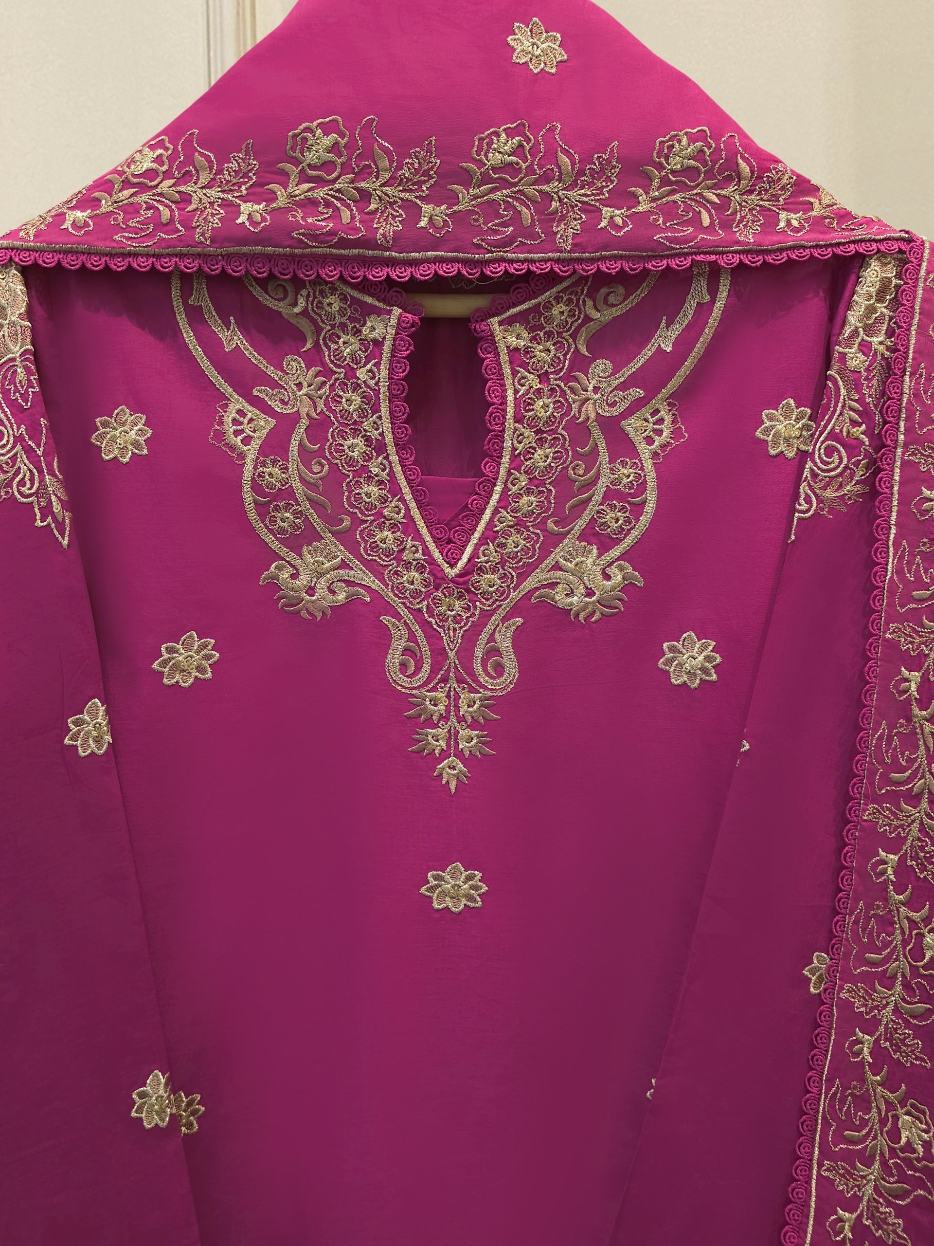 3 Piece - Embroidered Cambric Suit S114403