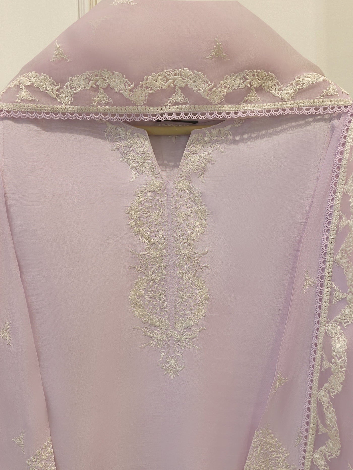 3 Piece - Pure Embroidered Korean Silk Suit S114440
