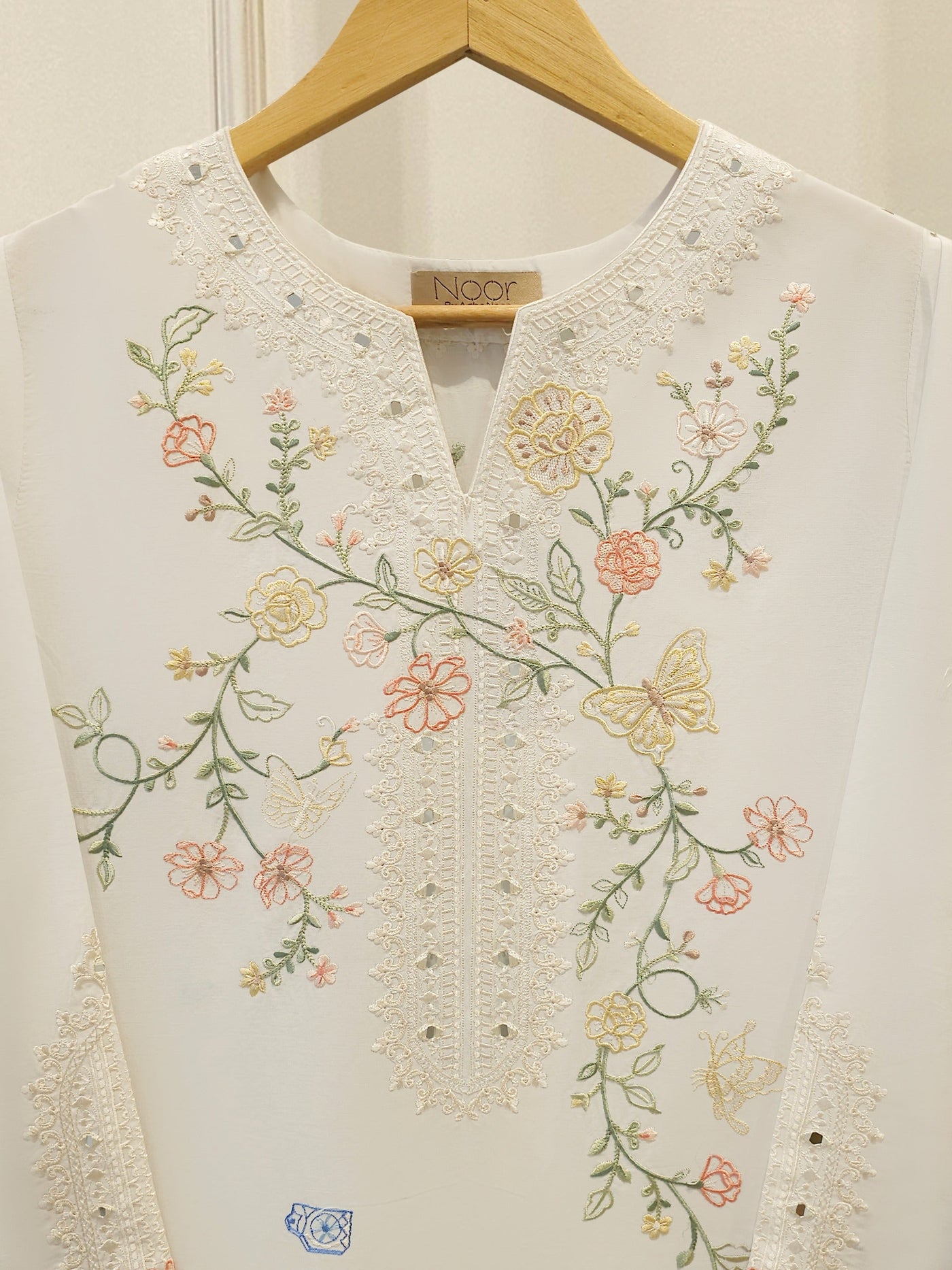 2 Piece - Embroidered Cambric Suit WS00320