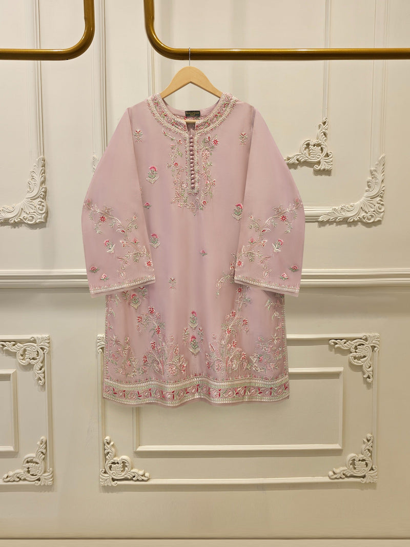 2 Piece- Pure Sheesha Silk Embroidered Suit S114472