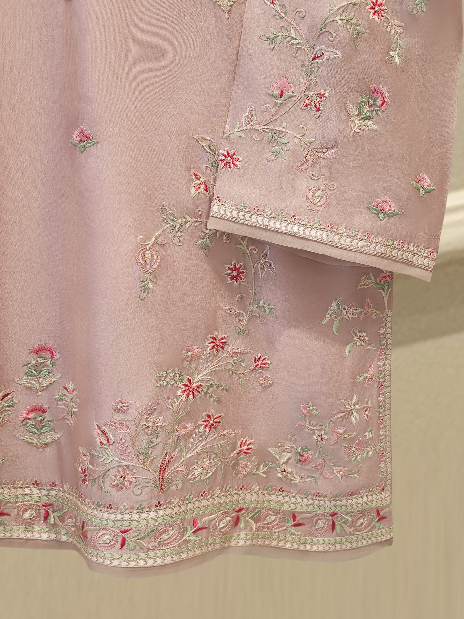 2 Piece- Pure Sheesha Silk Embroidered Suit S114472