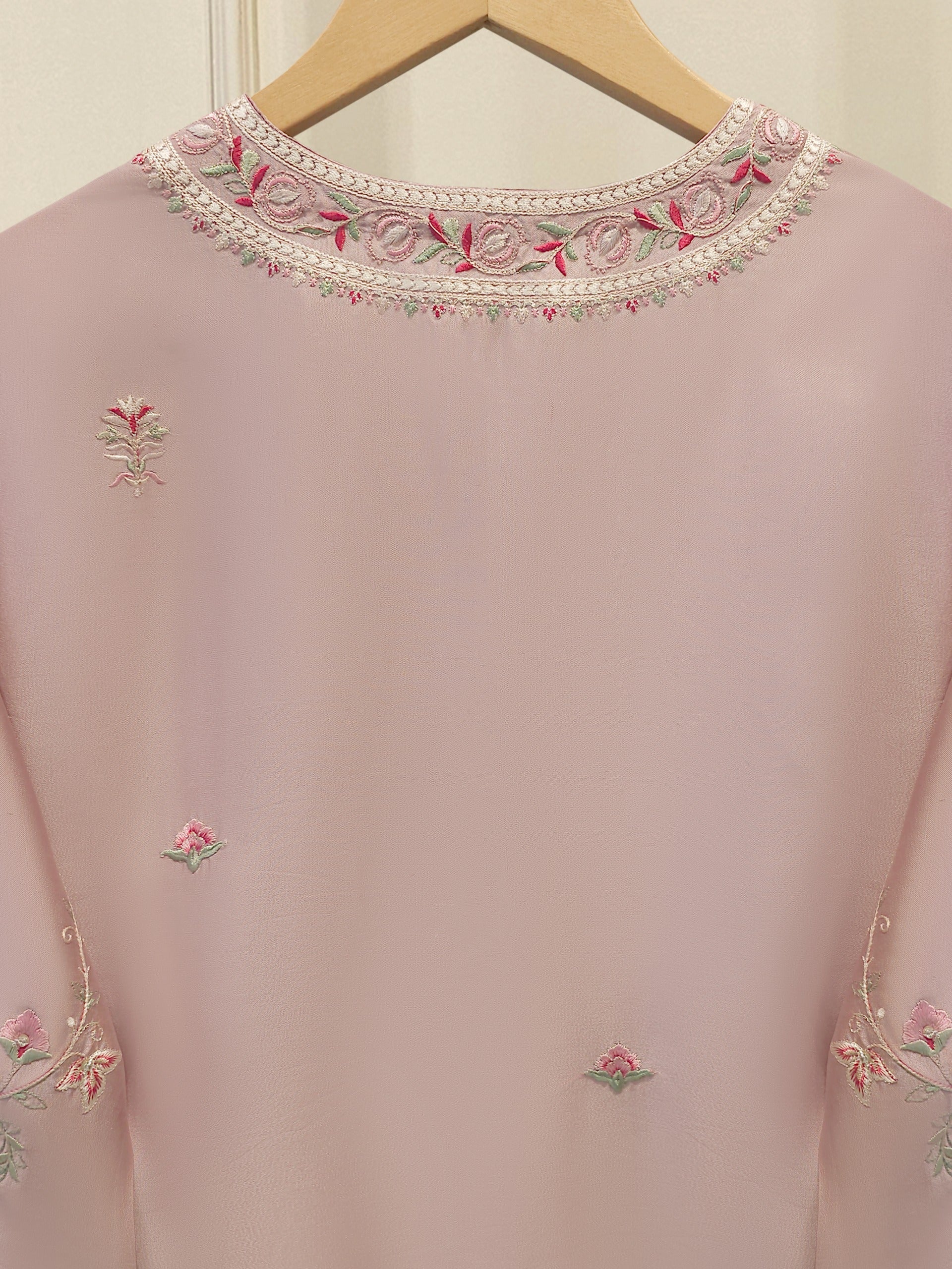 2 Piece- Pure Sheesha Silk Embroidered Suit S114472