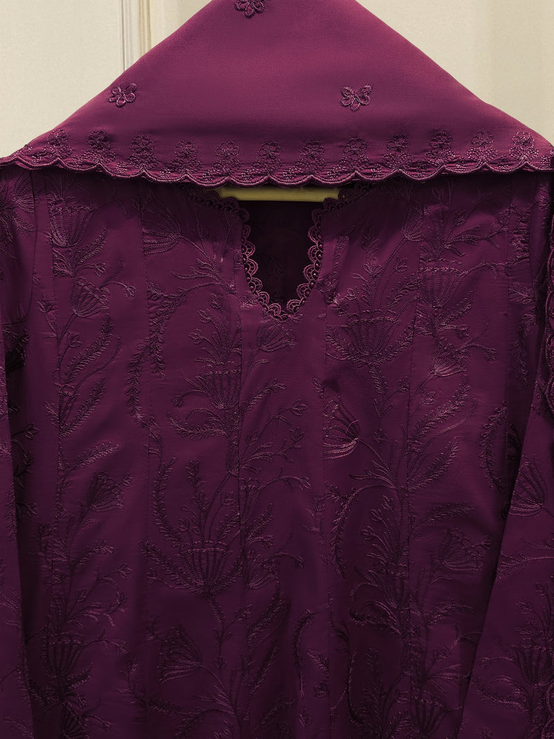 3 Piece - Embroidered Cambric  Suit S114482